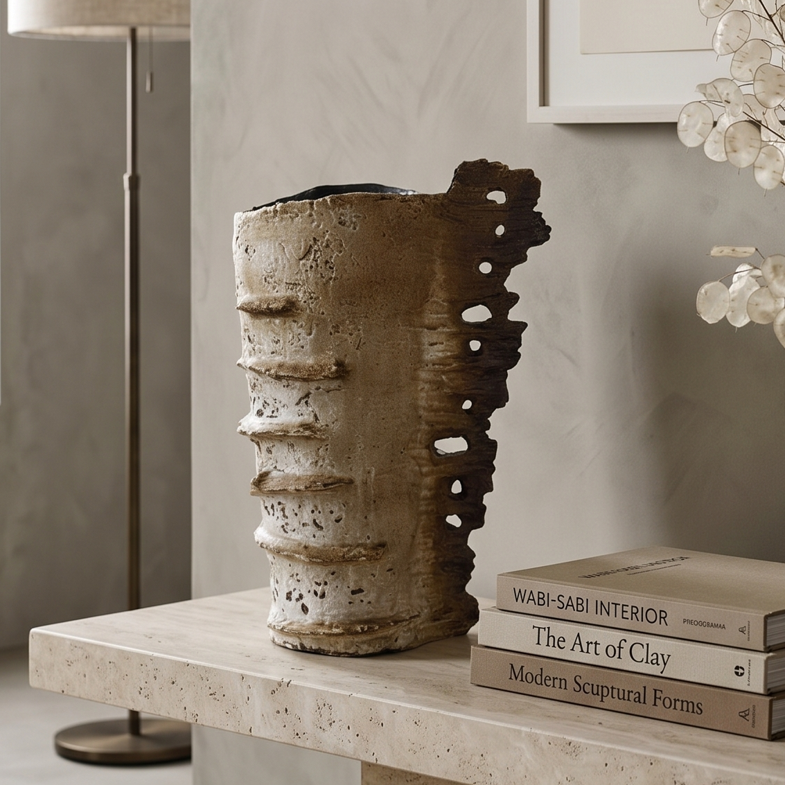 Weathered Totem Column Vase