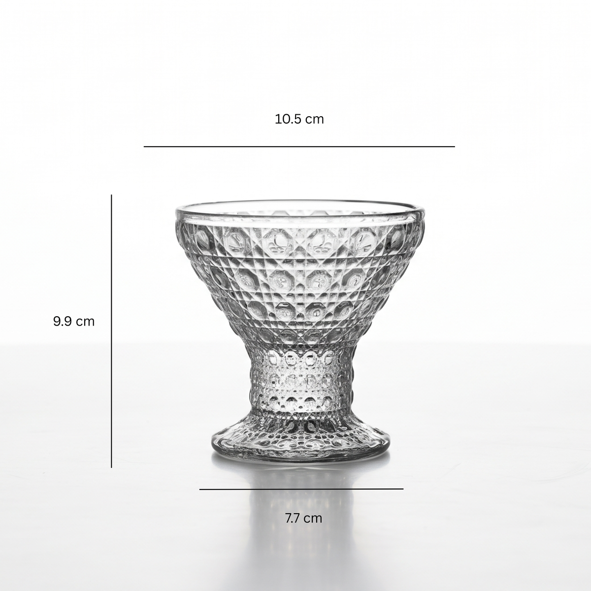 The Bijou Embossed Dessert Glass (Set of 6)