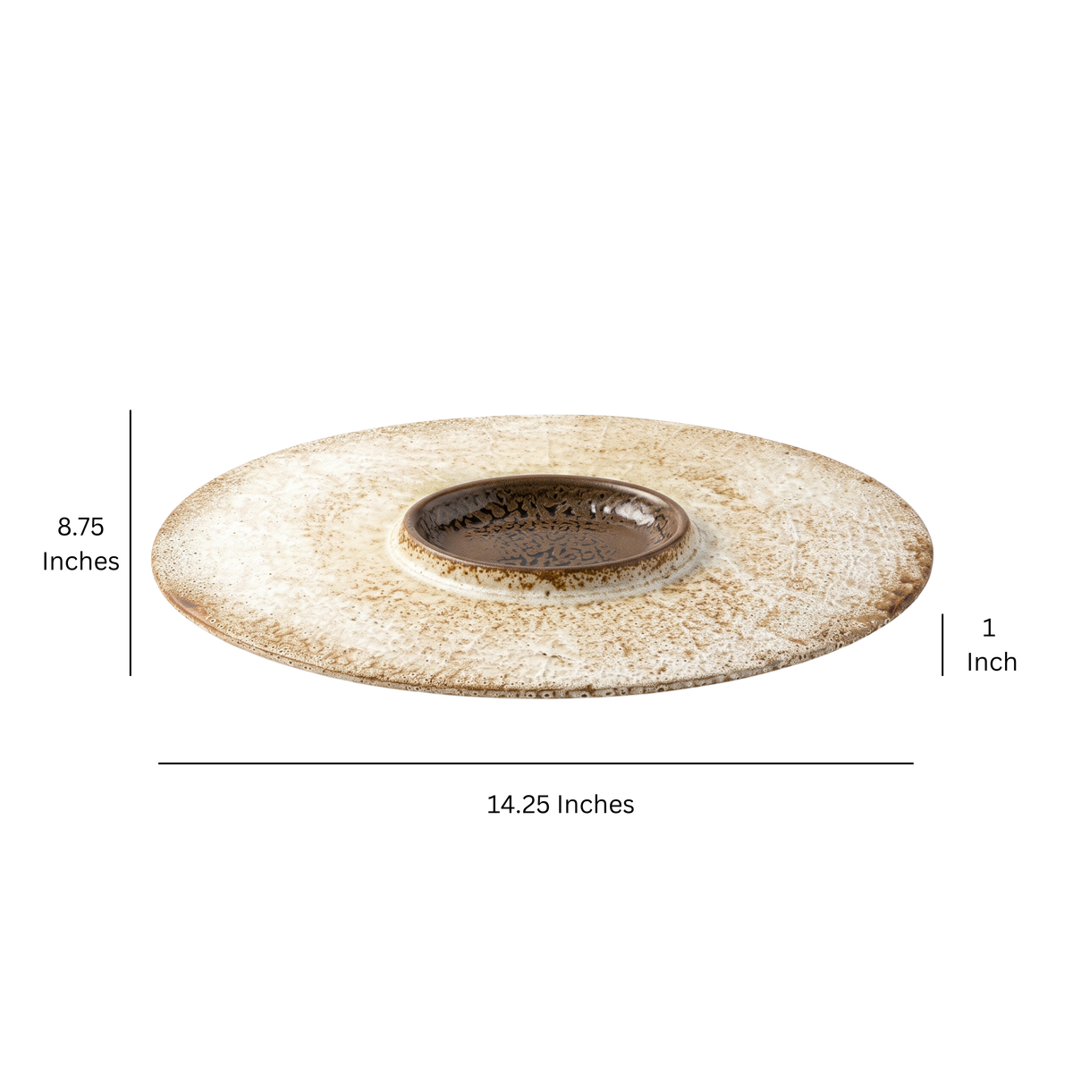 Wabi Stoneware Crater Plate