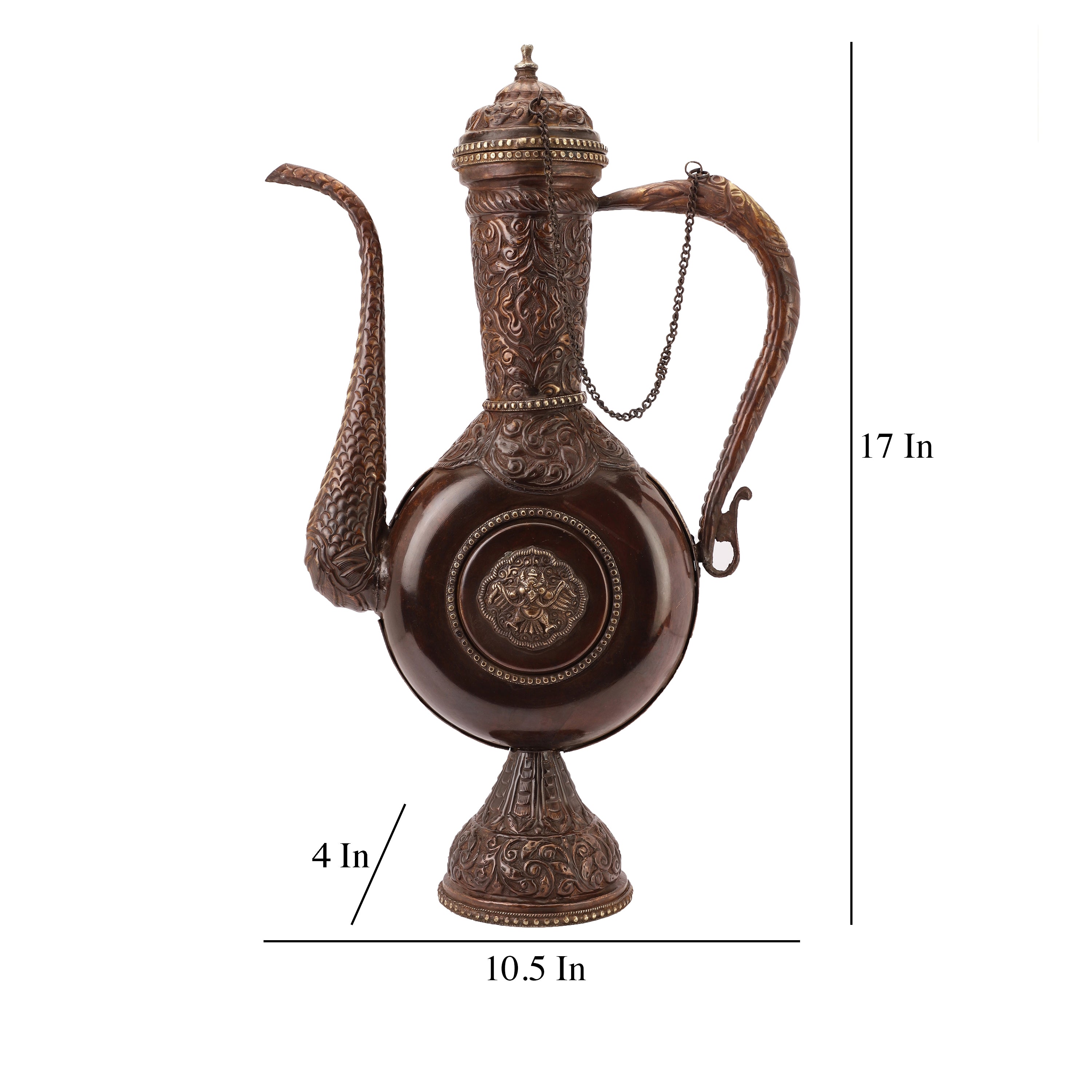 Rustic Brown Antique Kettle (Large)
