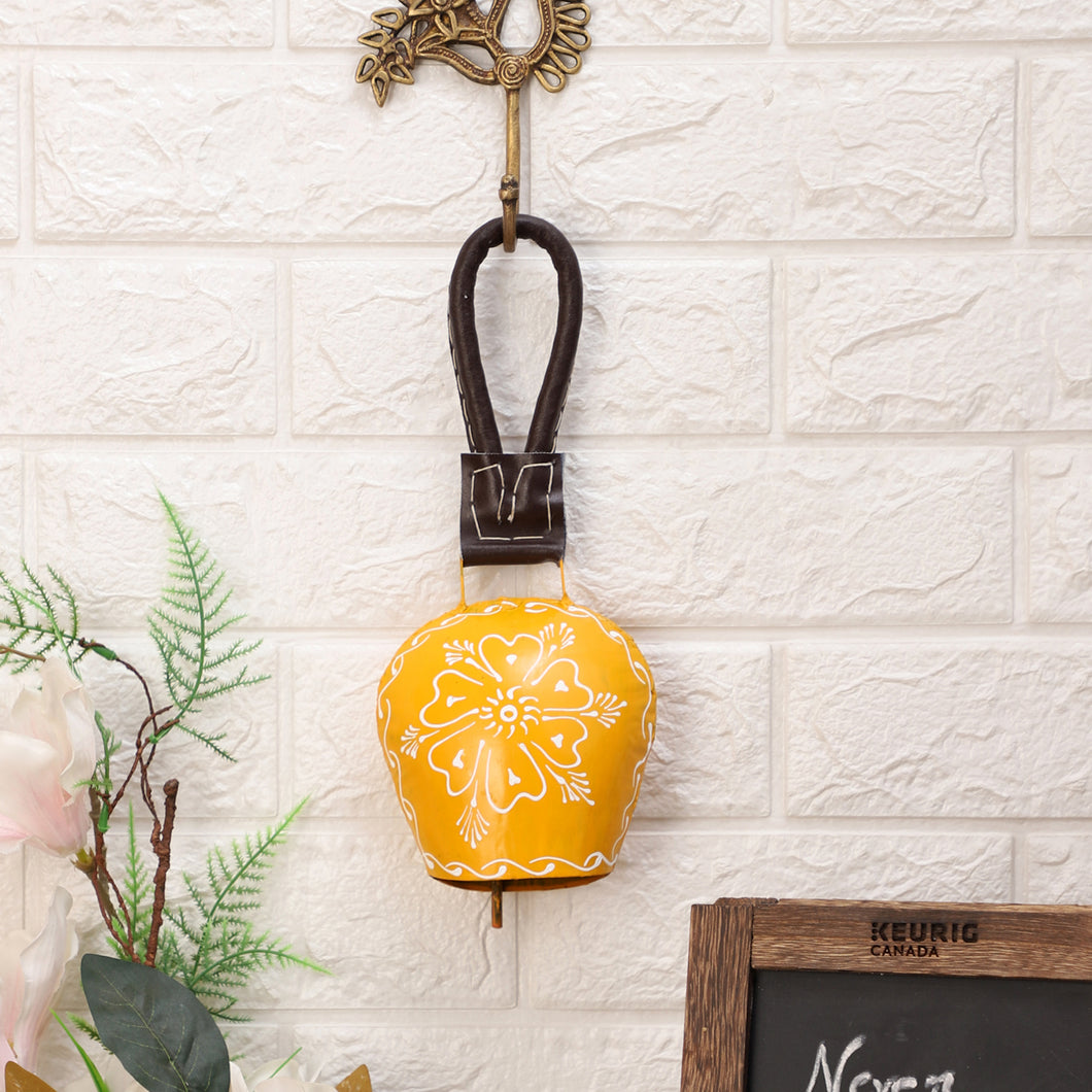 Hand Painted Cow Bell (Yellow)
