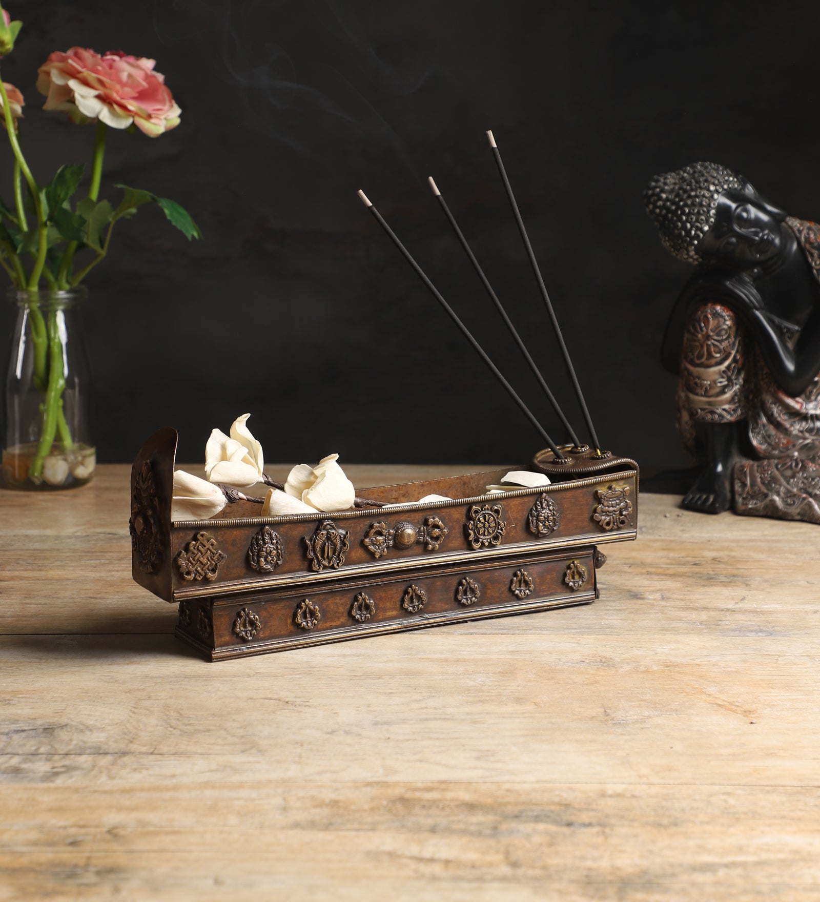 The Antiquey Boat - Incense Holder (with drawer)
