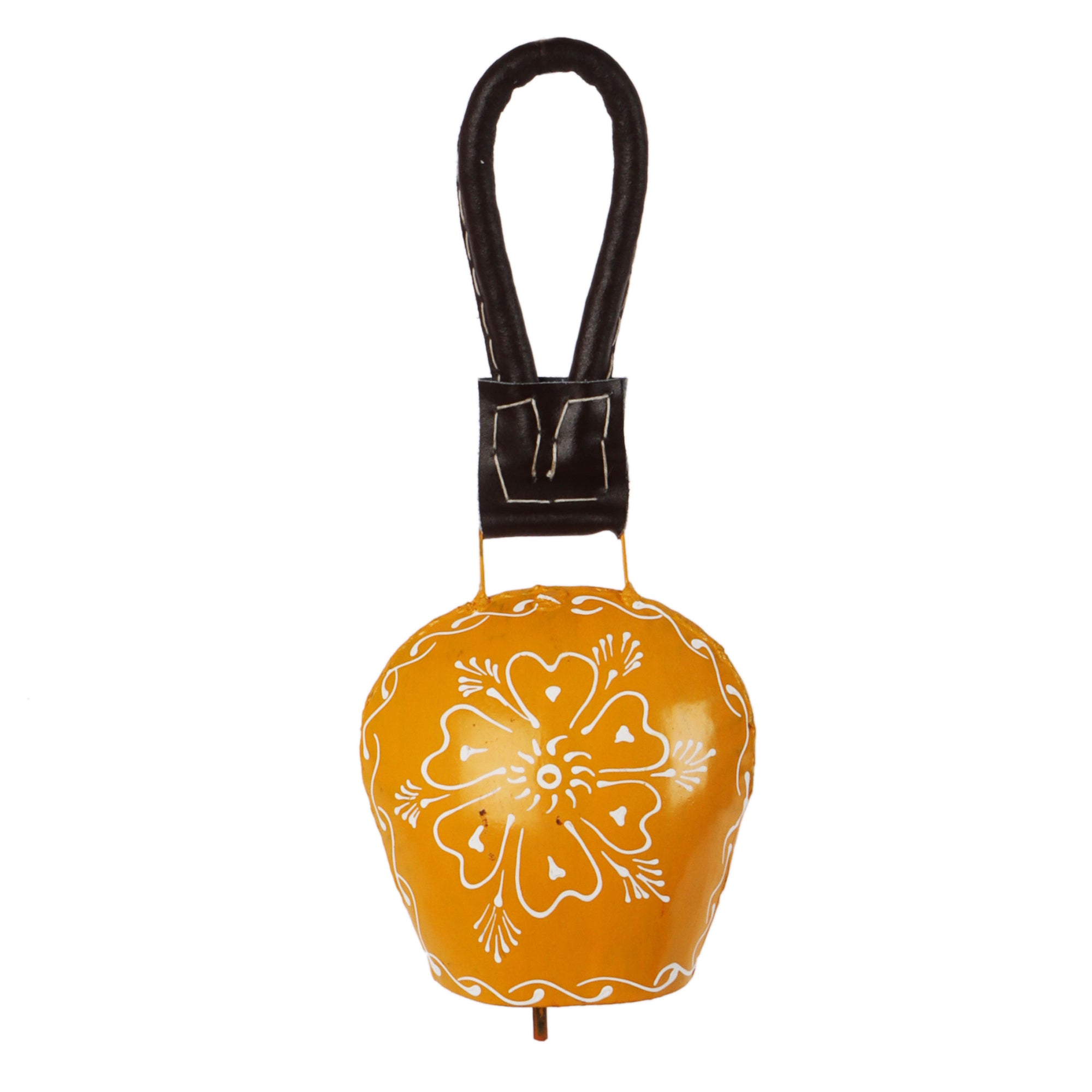 Hand Painted Cow Bell (Yellow)