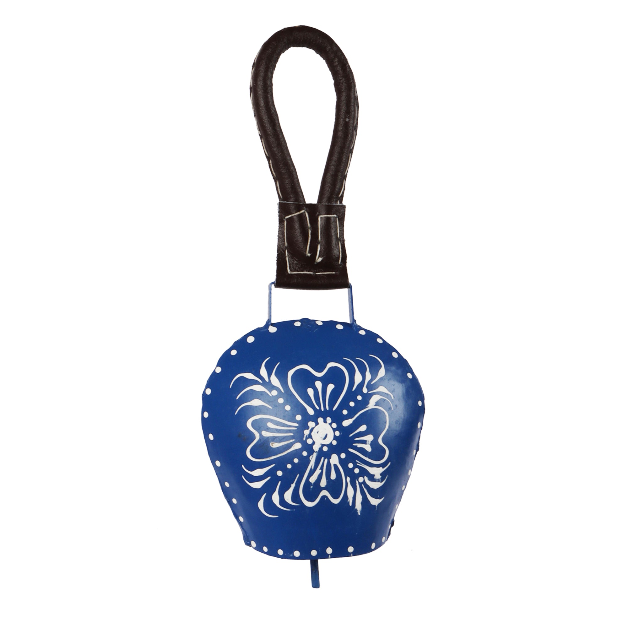 Hand Painted Cow Bell (Blue)