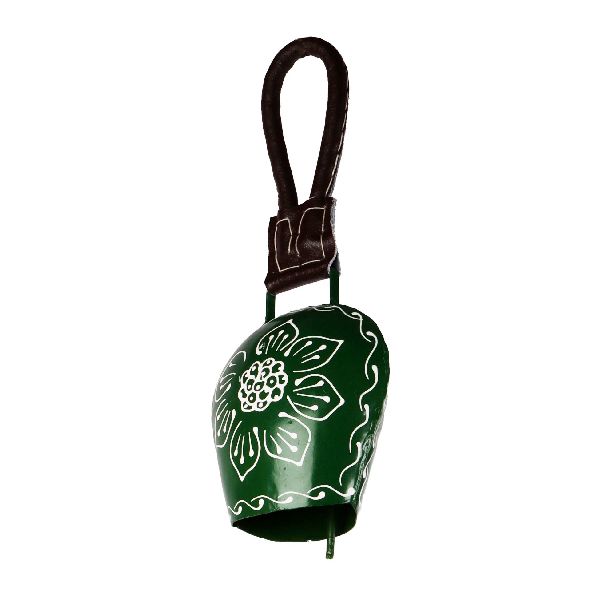 Hand Painted Cow Bell (Green)