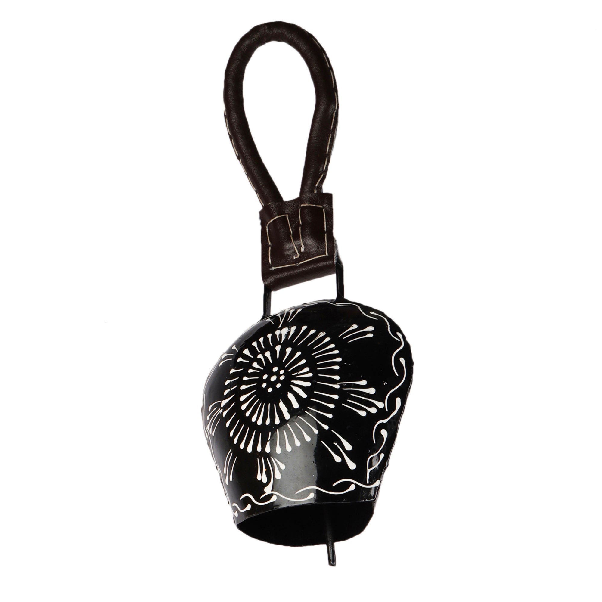 Hand Painted Cow Bell (Black)