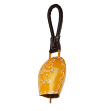 Load image into Gallery viewer, Hand Painted Cow Bell (Yellow)
