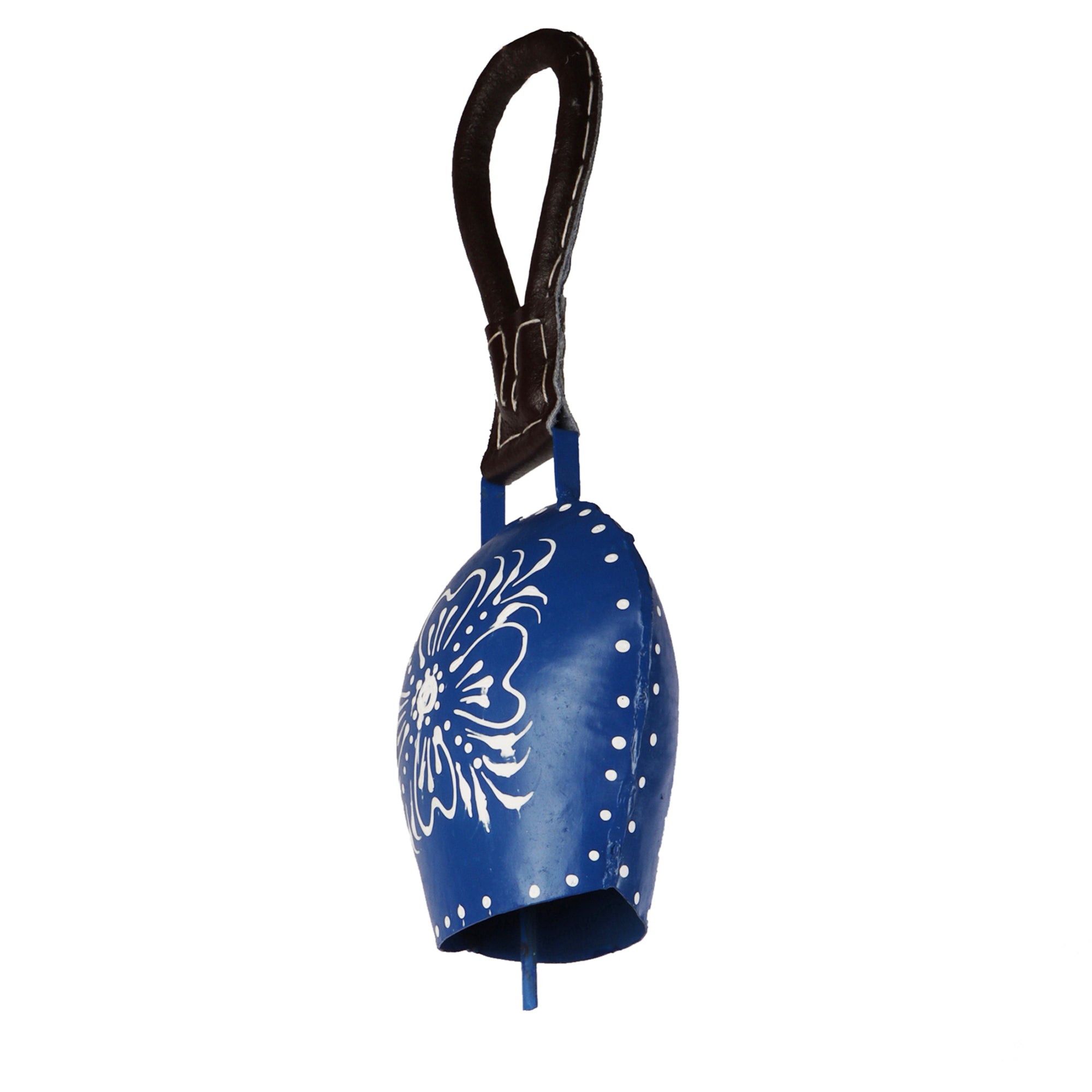 Hand Painted Cow Bell (Blue)