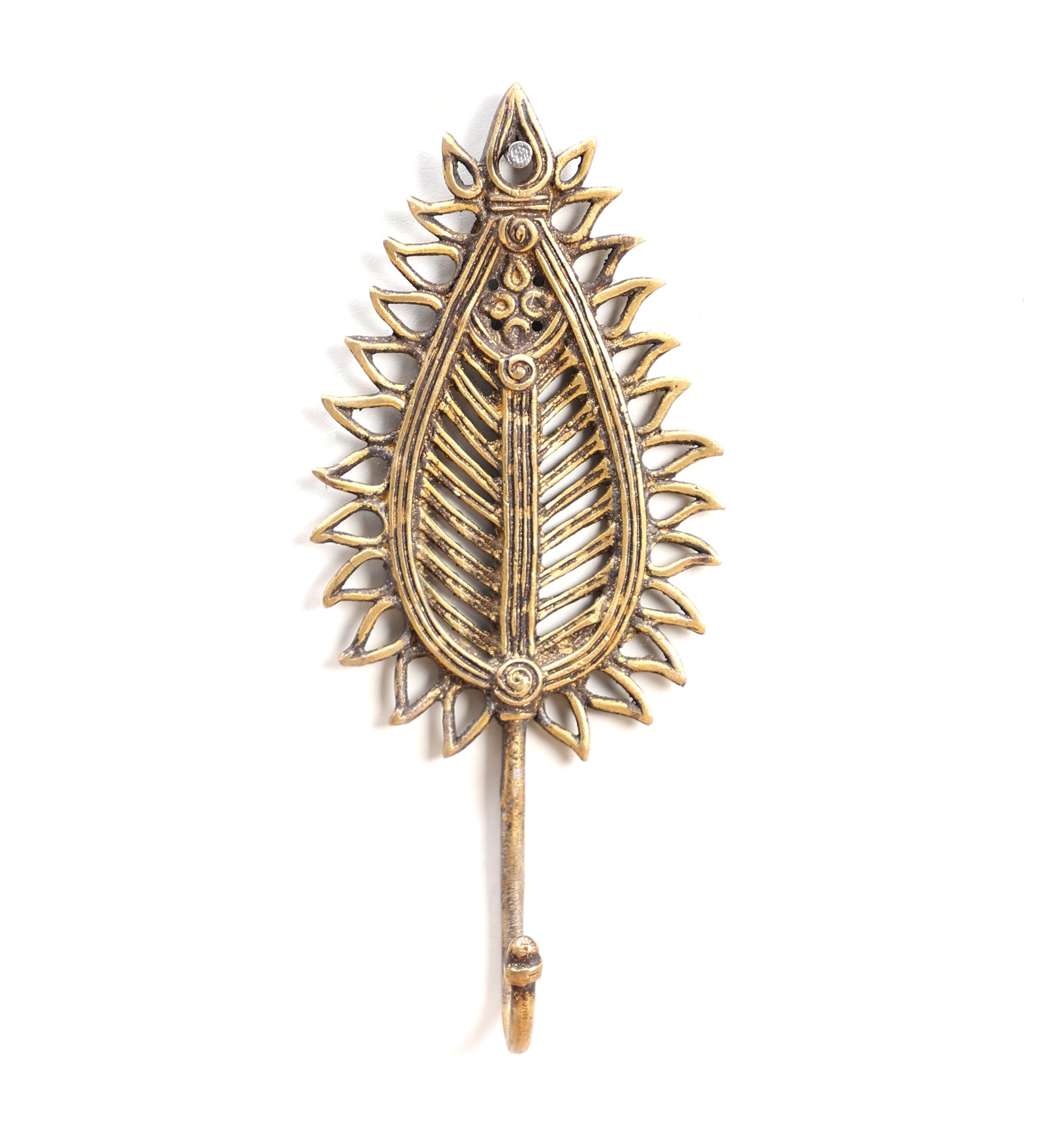 Birch Leaf Brass Key Hanger