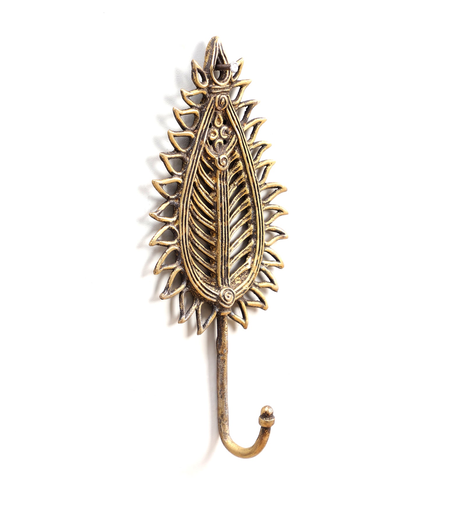 Birch Leaf Brass Key Hanger