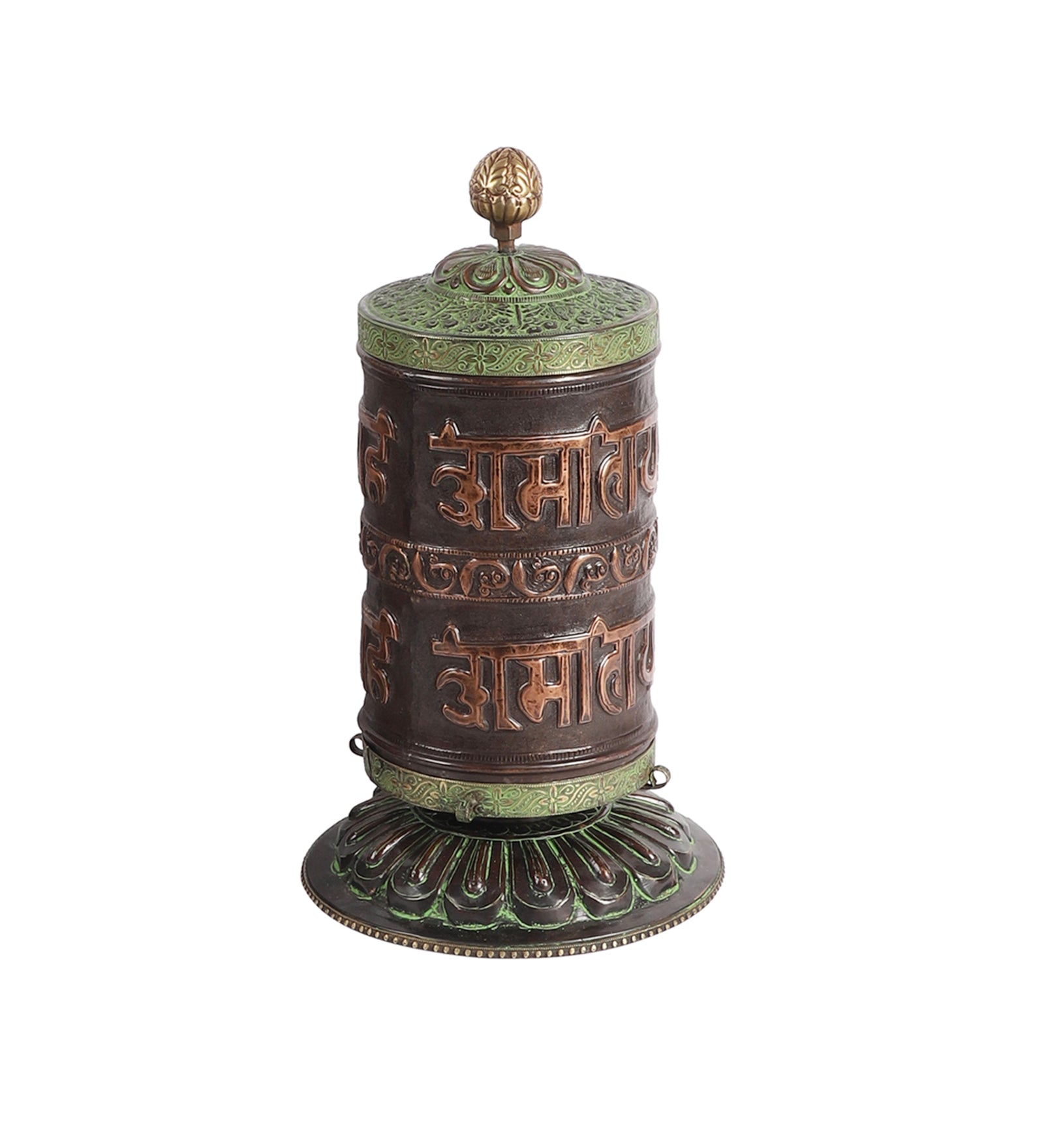 Hand Carved Buddhist Prayer Wheel (Single)