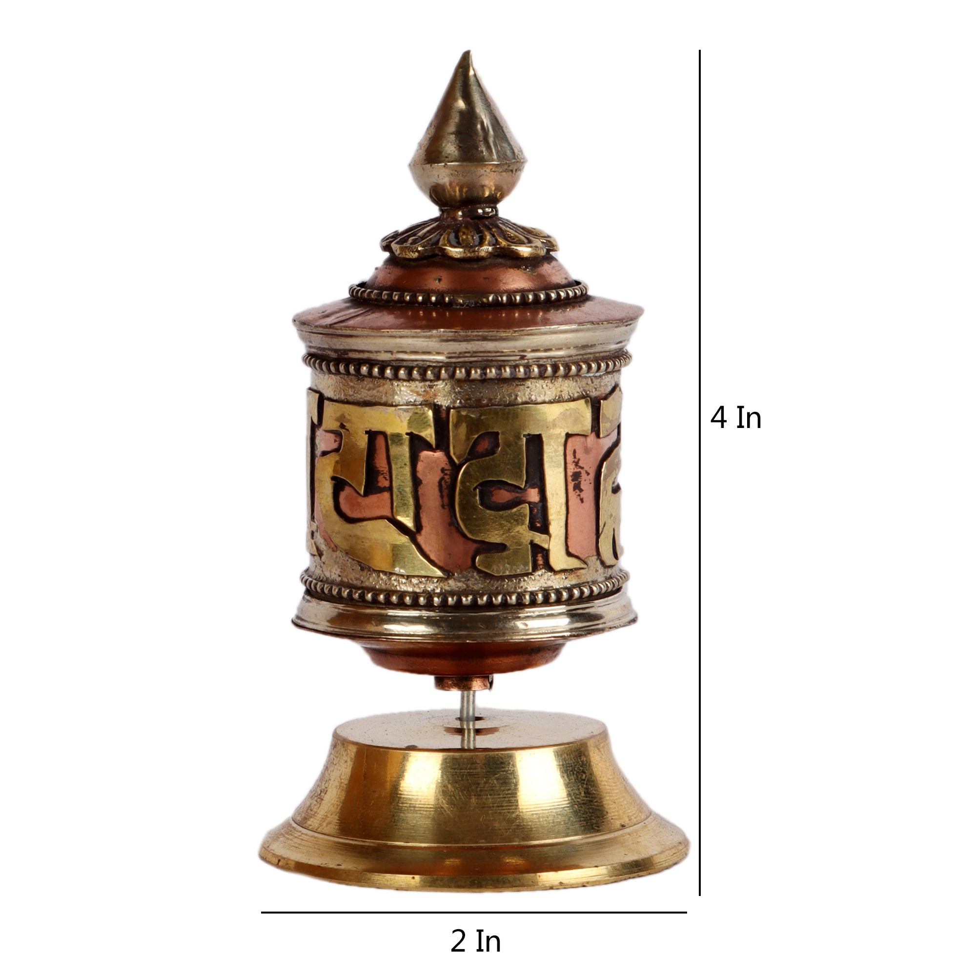 Buddhist Prayer Wheel - Table Top (Single Lineage Text)