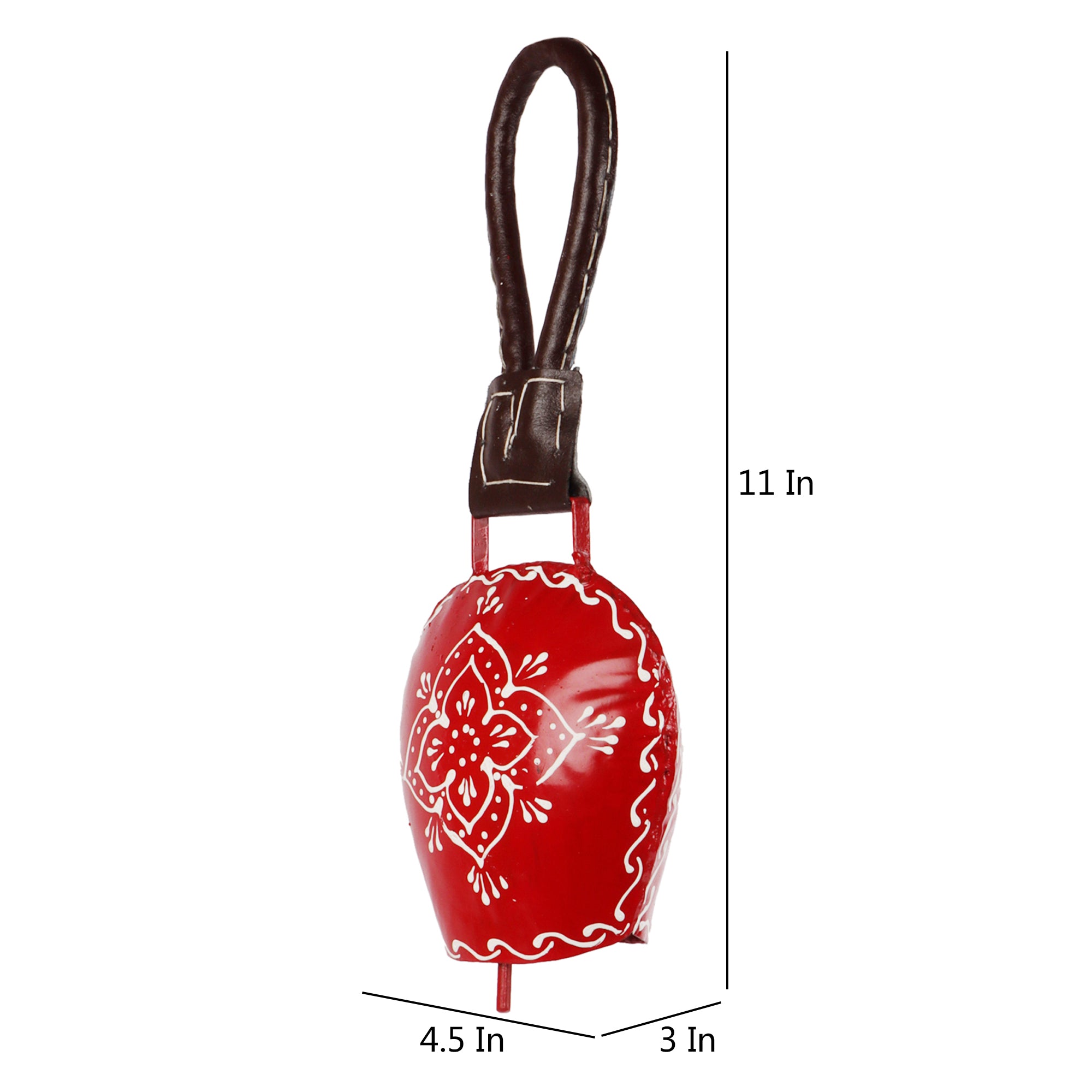Hand Painted Cow Bell (Red)