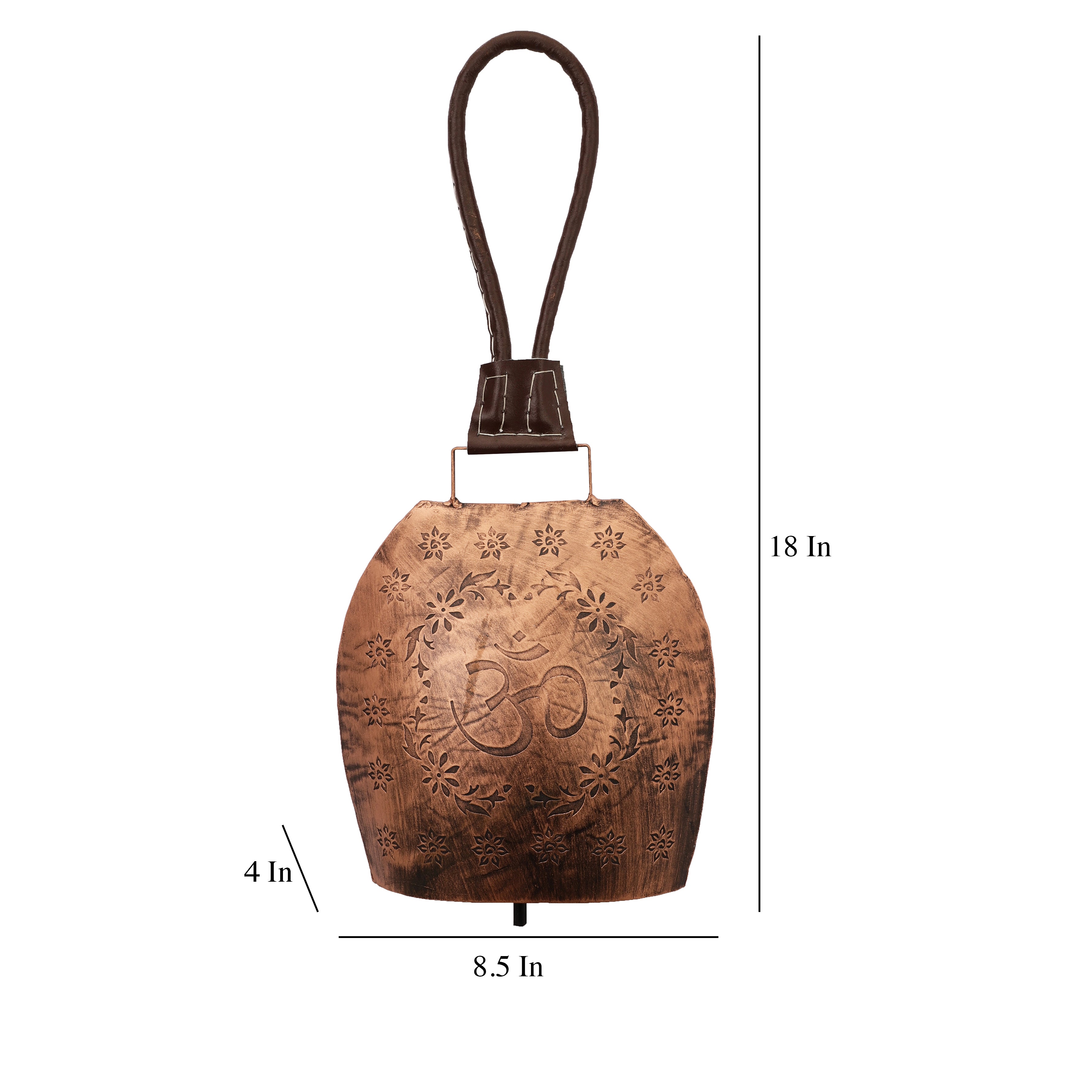 Om Motif Hanging Cow Bell