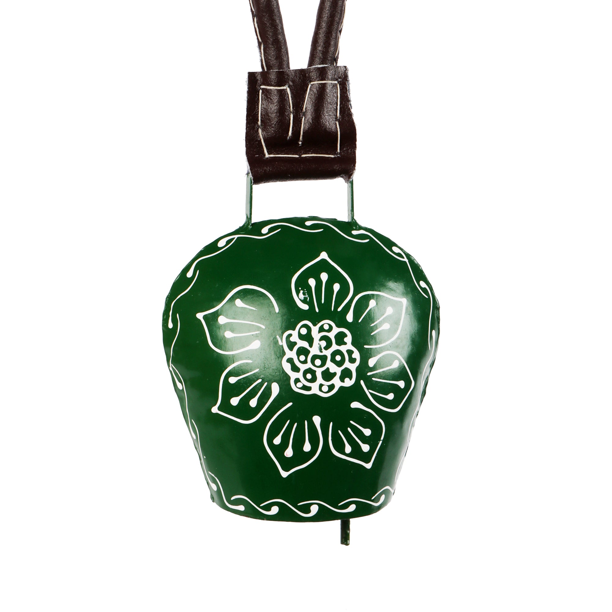 Hand Painted Cow Bell (Green)