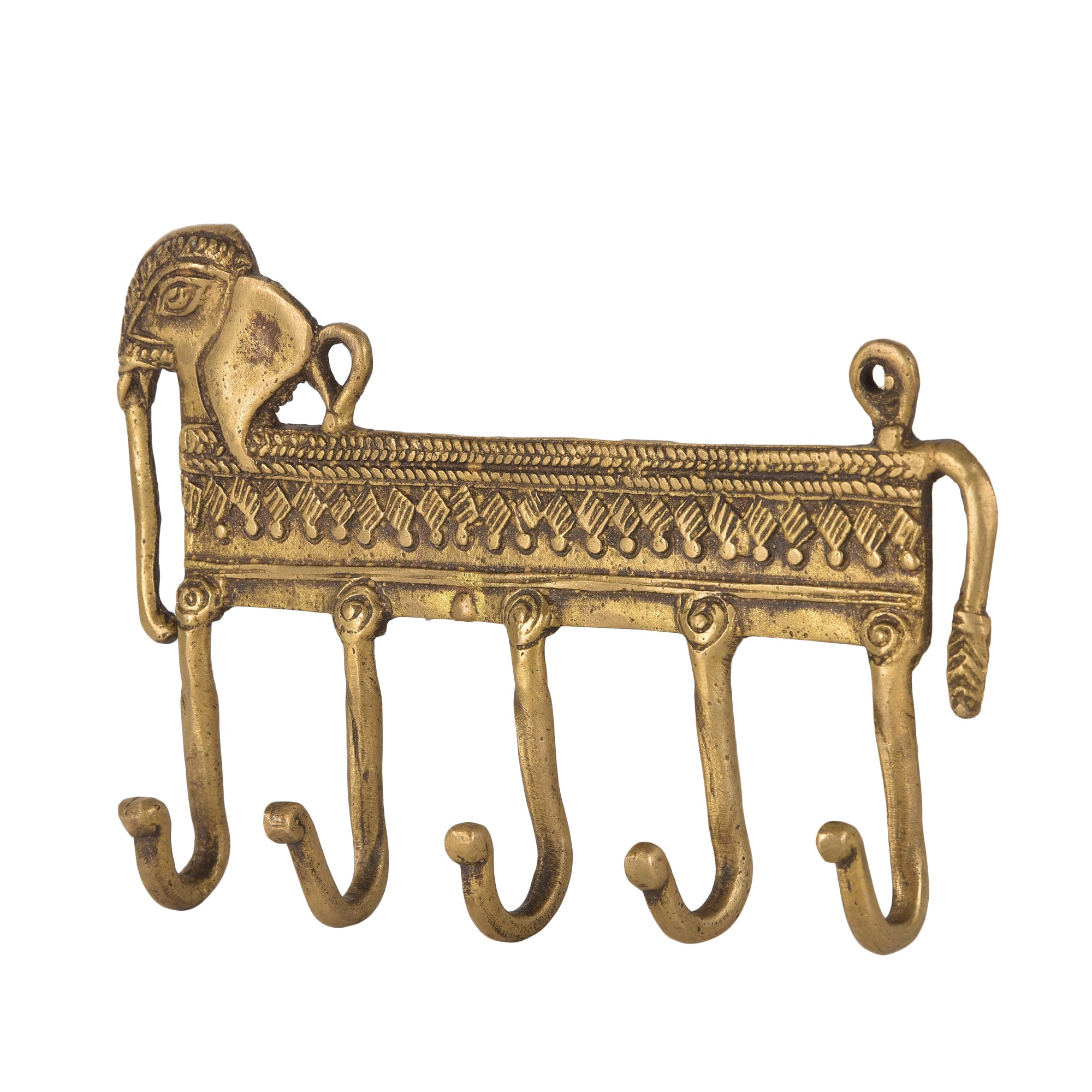 Elephant Brass Key Hanger