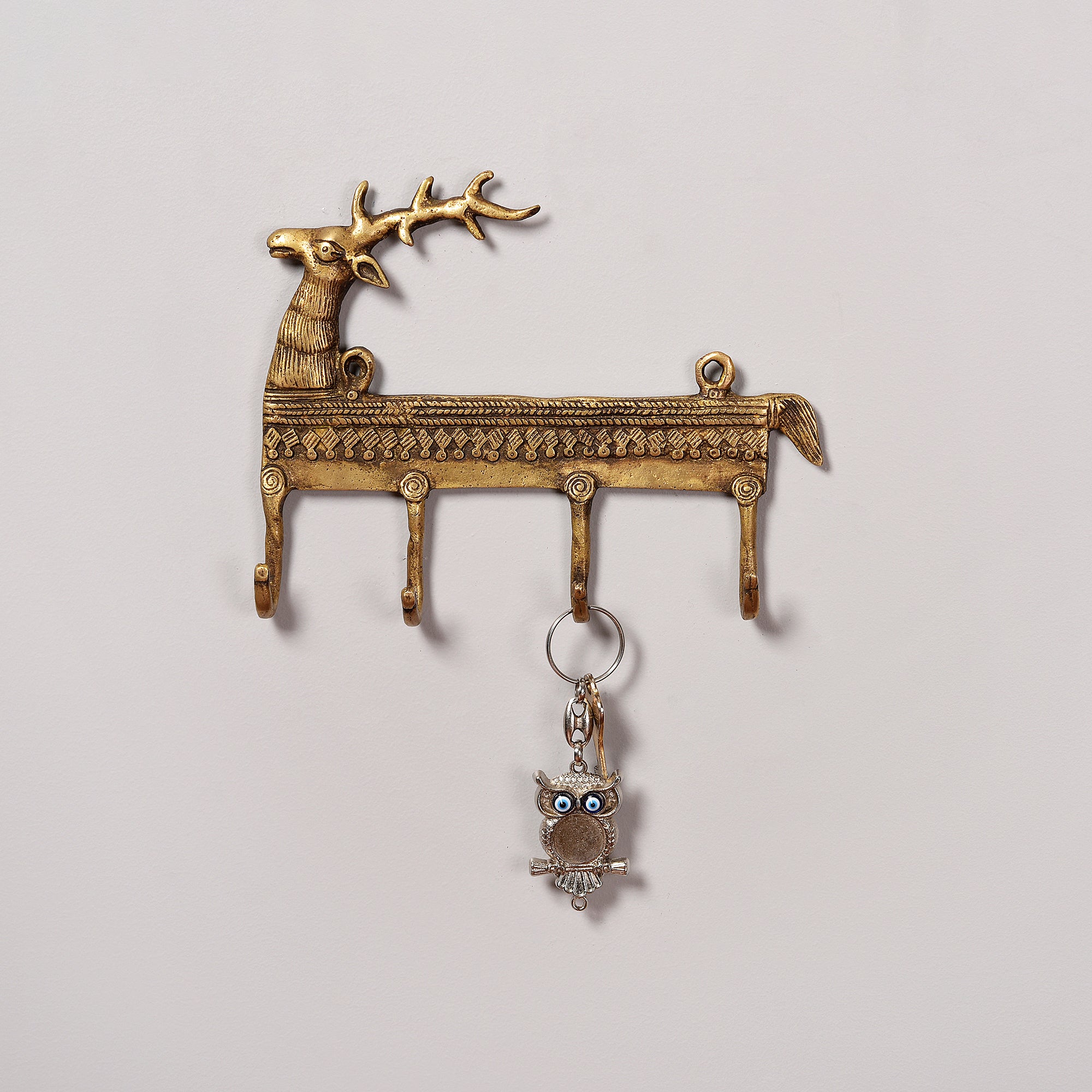 Deer Brass Key Hanger