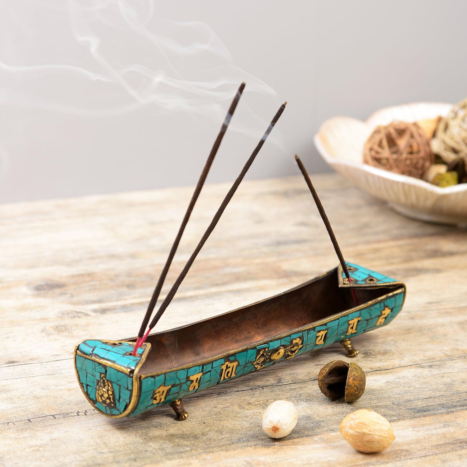 The Turquoise Boat - Incense Holder