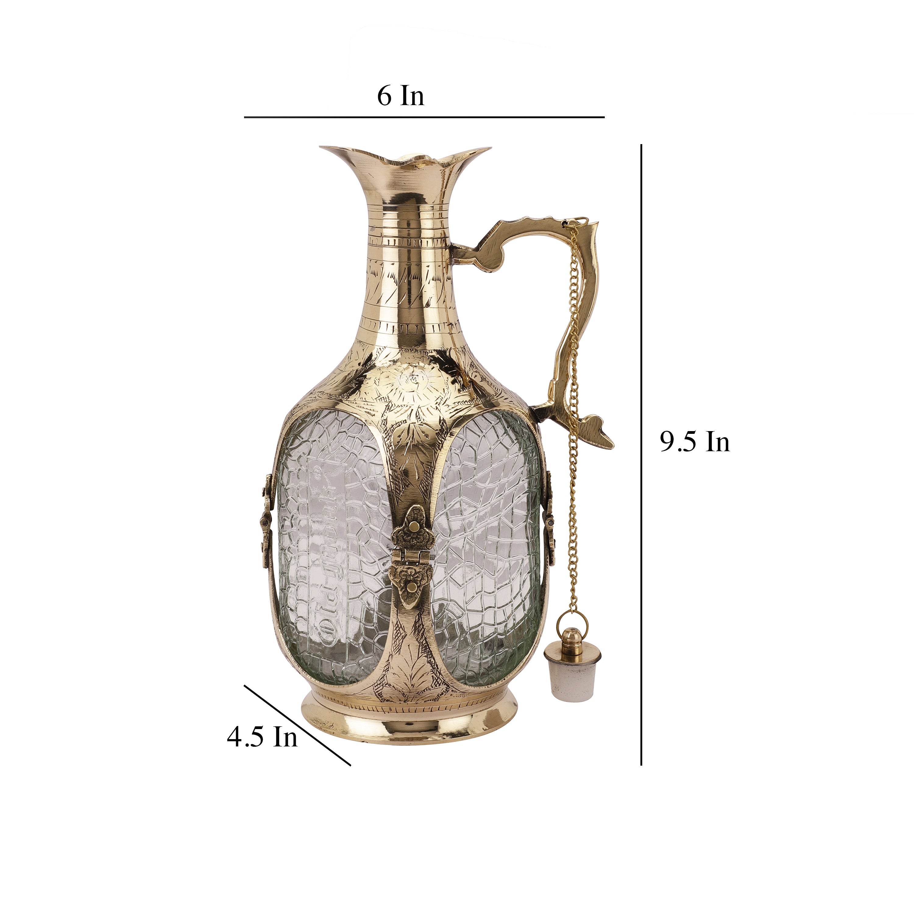 Brass Decorative Decanter (Gold)