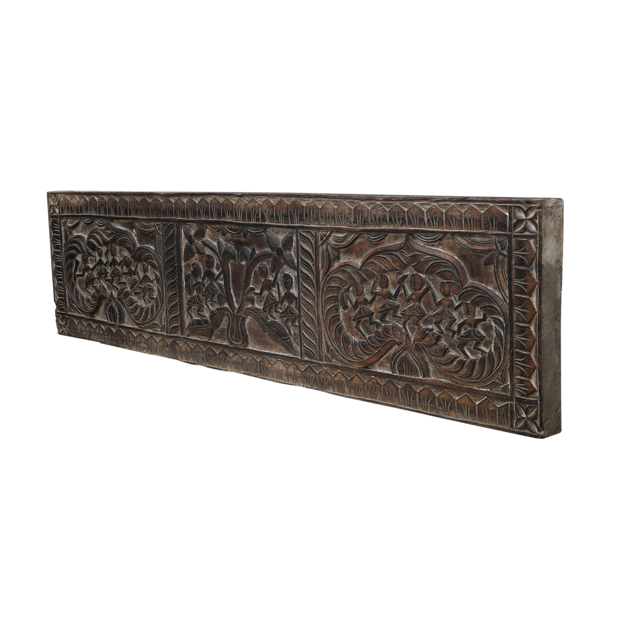 Handcarved Tribal Wall Panel (Rectangle)