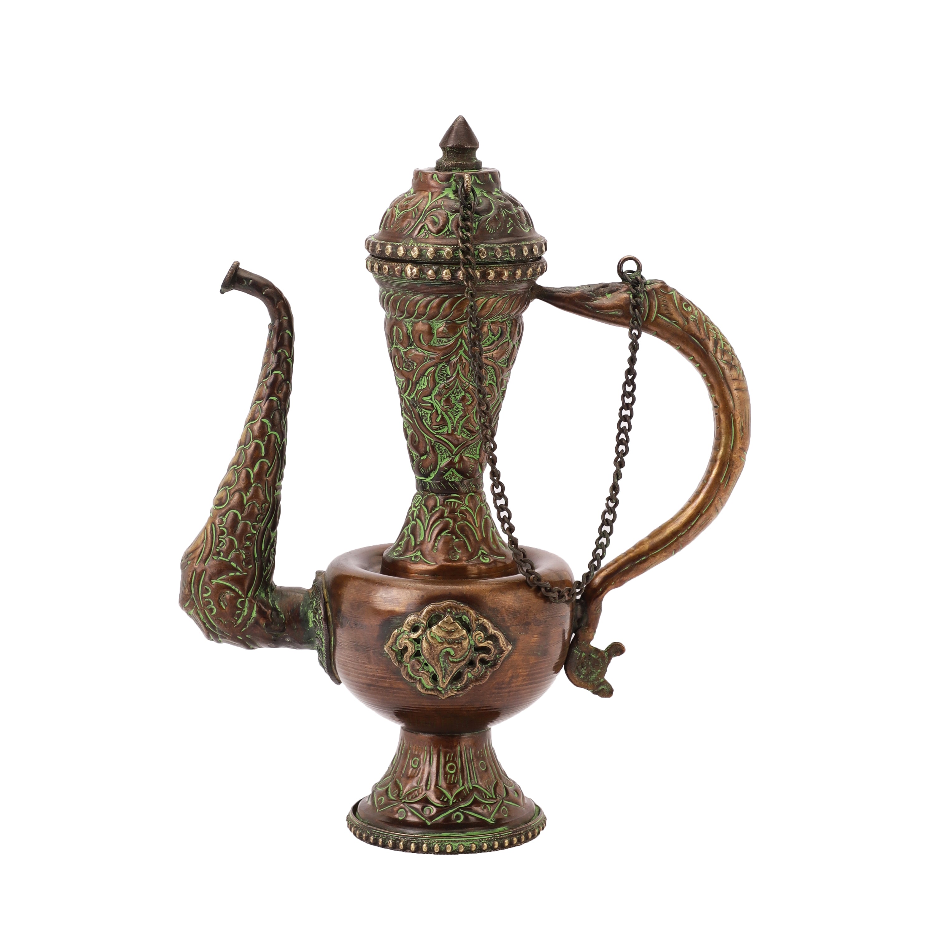 Antique Green Decorative Kettle (Single)