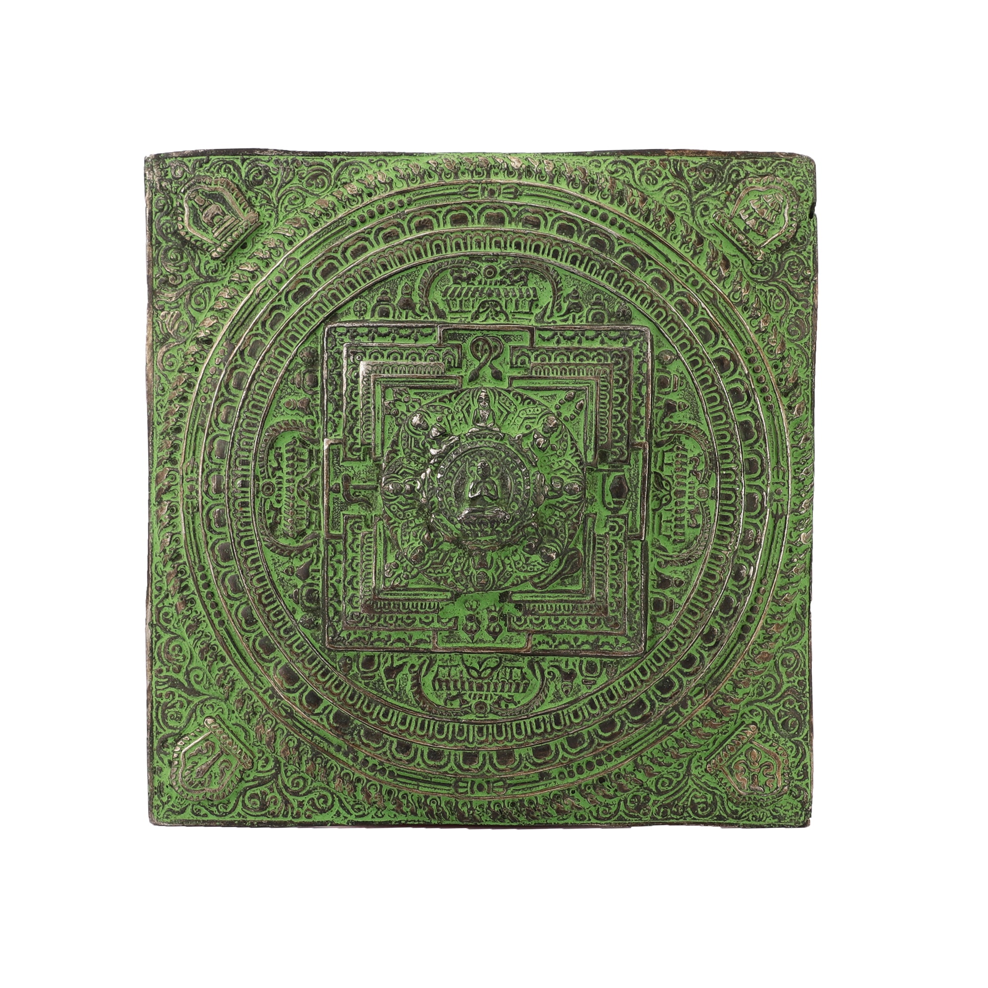 Handcarved Metal Mandala Wall Art (Single)