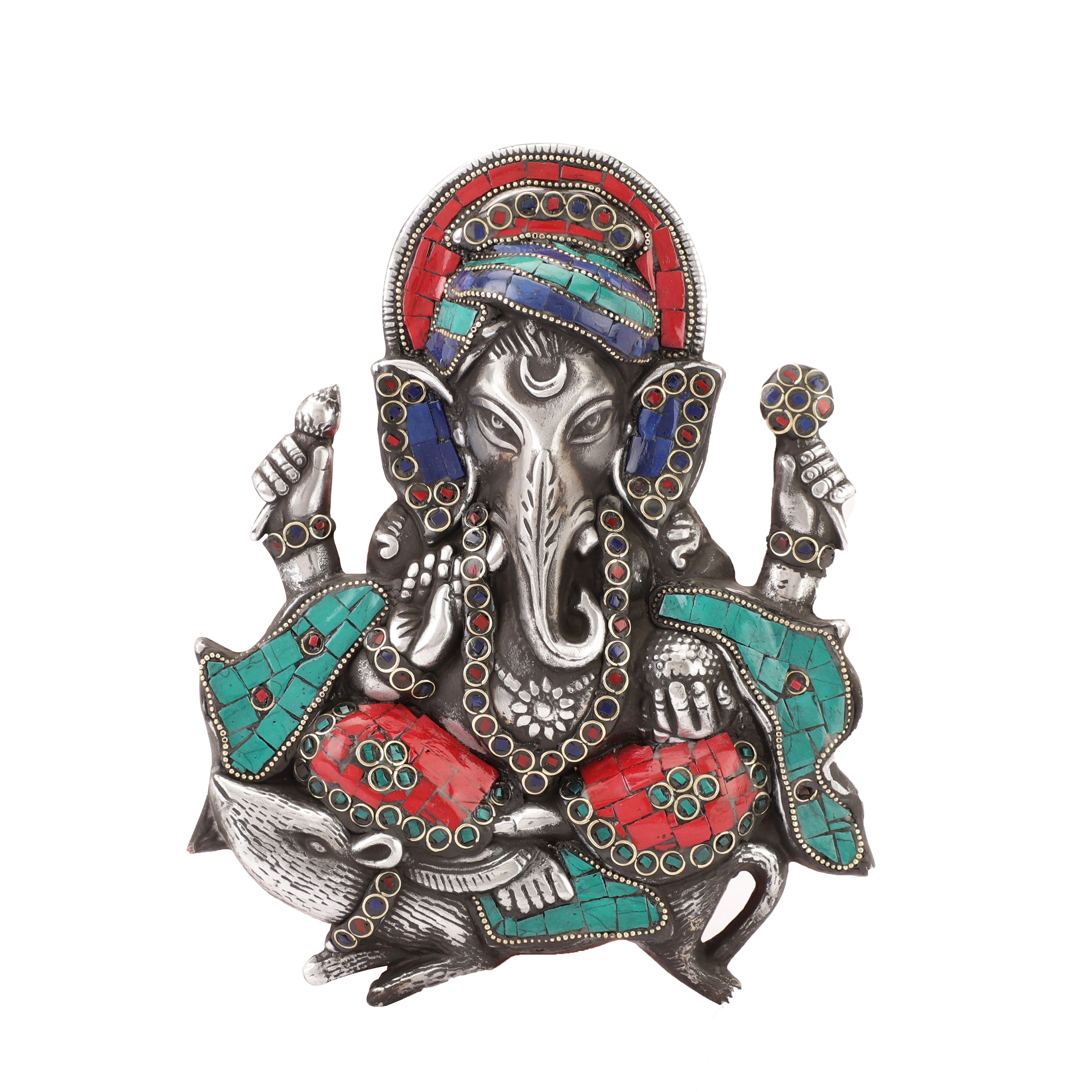 Indian God Ganesha Ganesh Figurine Hindu Statue Sterling Silver Pooja Idol  B549 | eBay