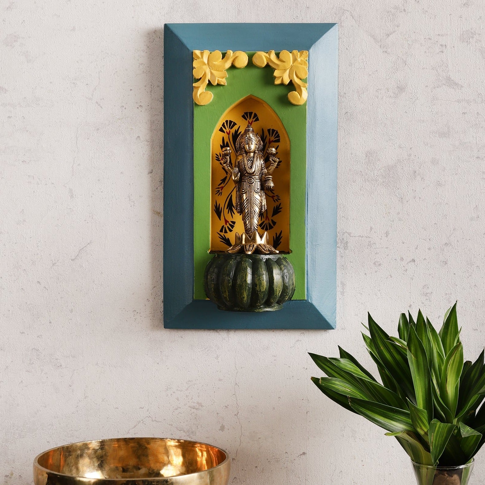 Nakkashi Hand Painted Wall Shelf