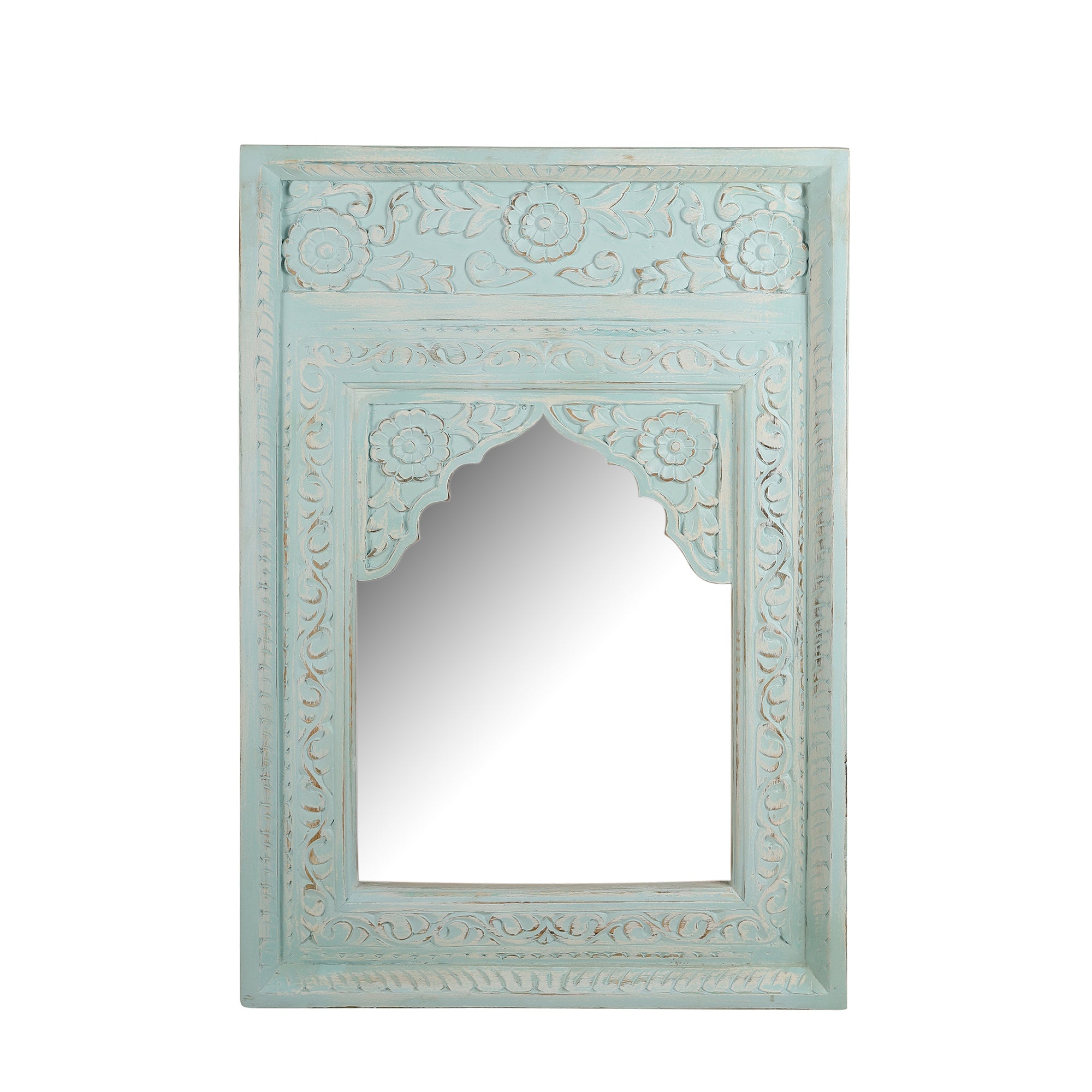 Fizaa Jharokha Blue Wall Mirror