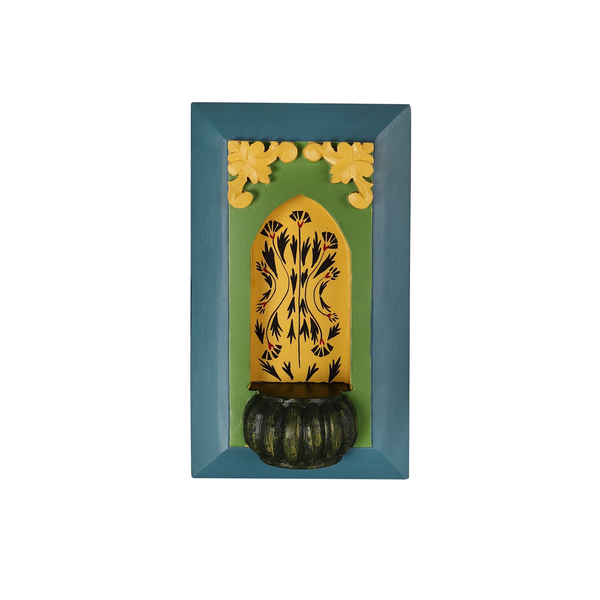 Nakkashi Hand Painted Wall Shelf