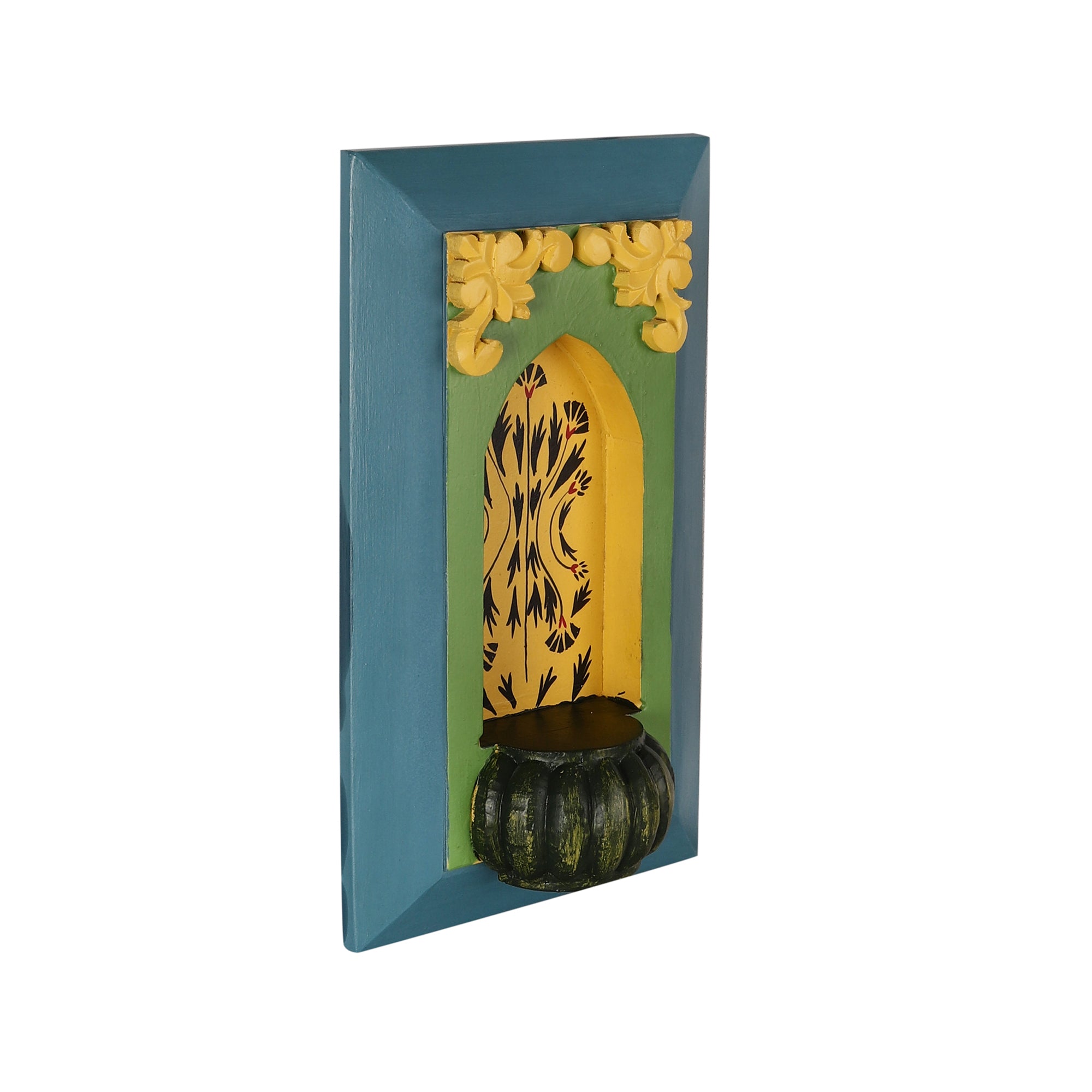 Nakkashi Hand Painted Wall Shelf