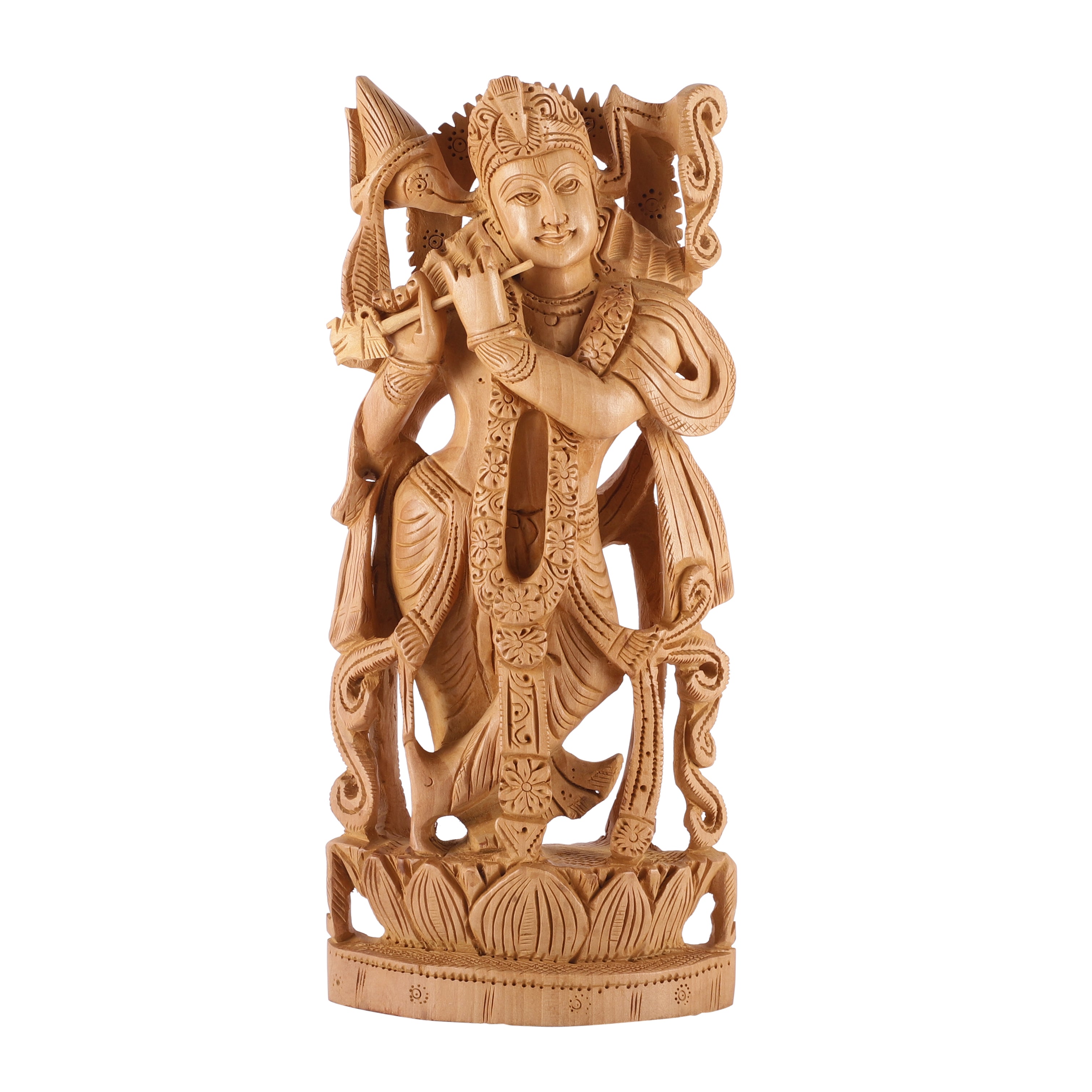 Krishna Wooden Carved Idol