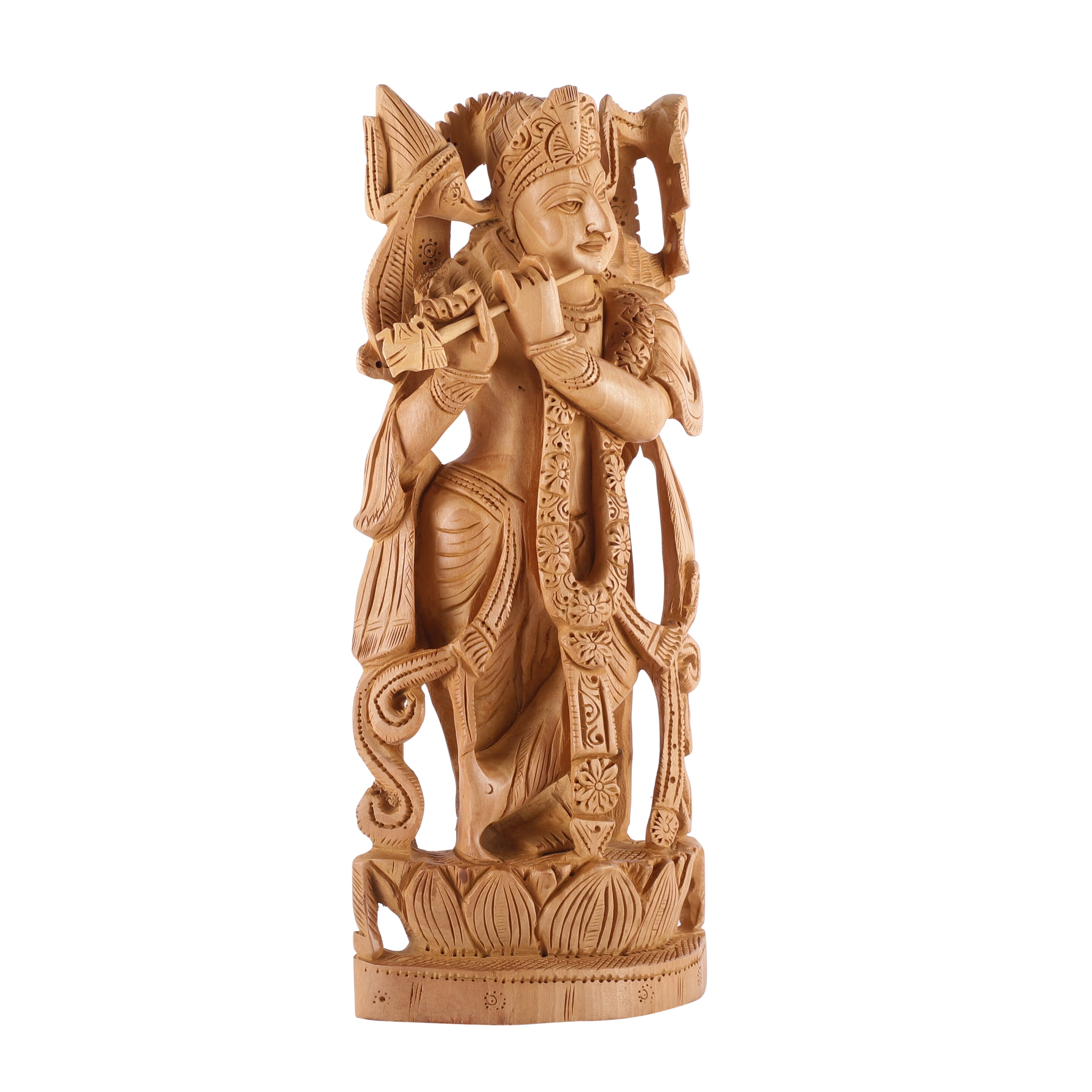 Krishna Wooden Carved Idol