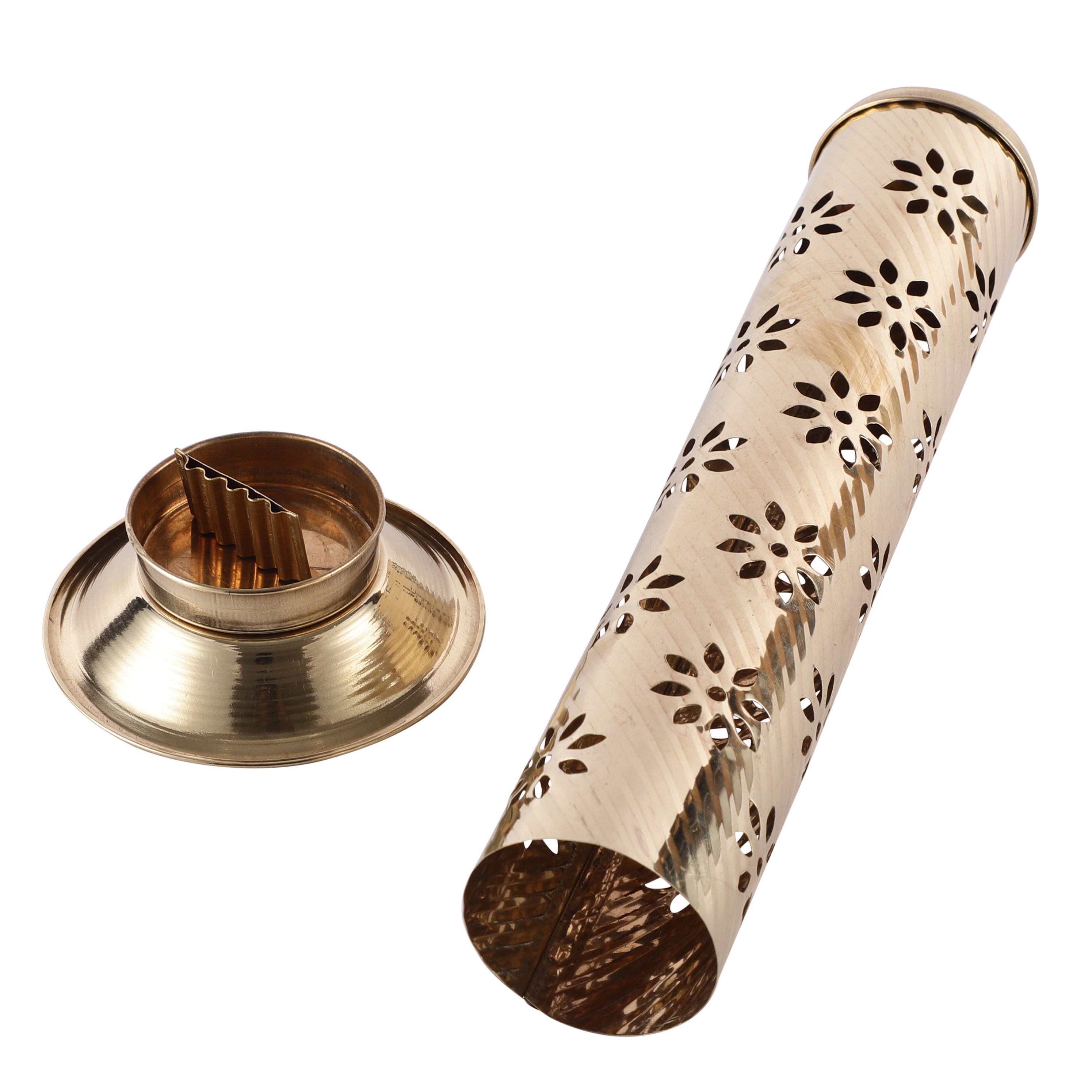Gold Brass Pillar Incense Holder (Single)