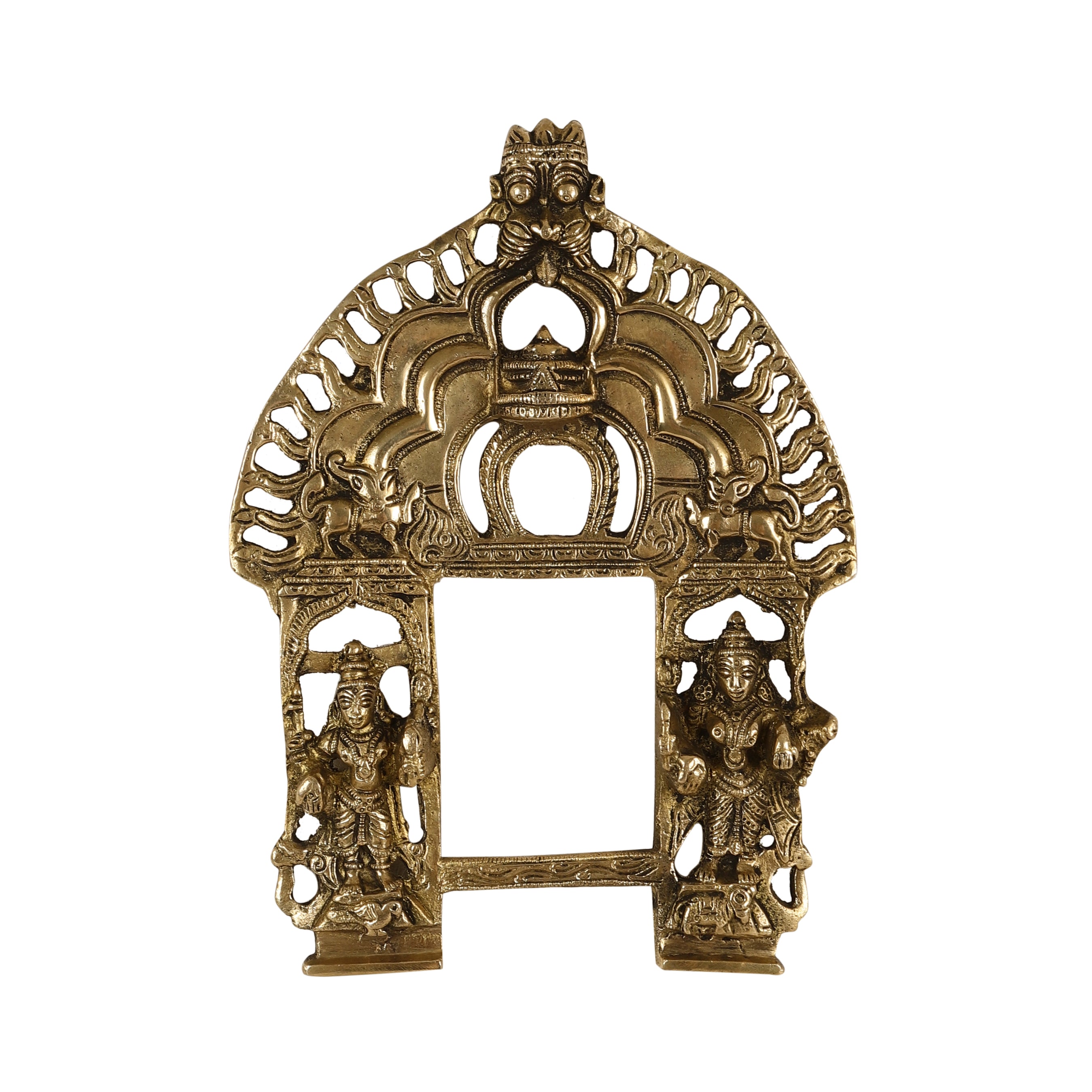Brass Prabhavali Temple Frame With Snake Hood