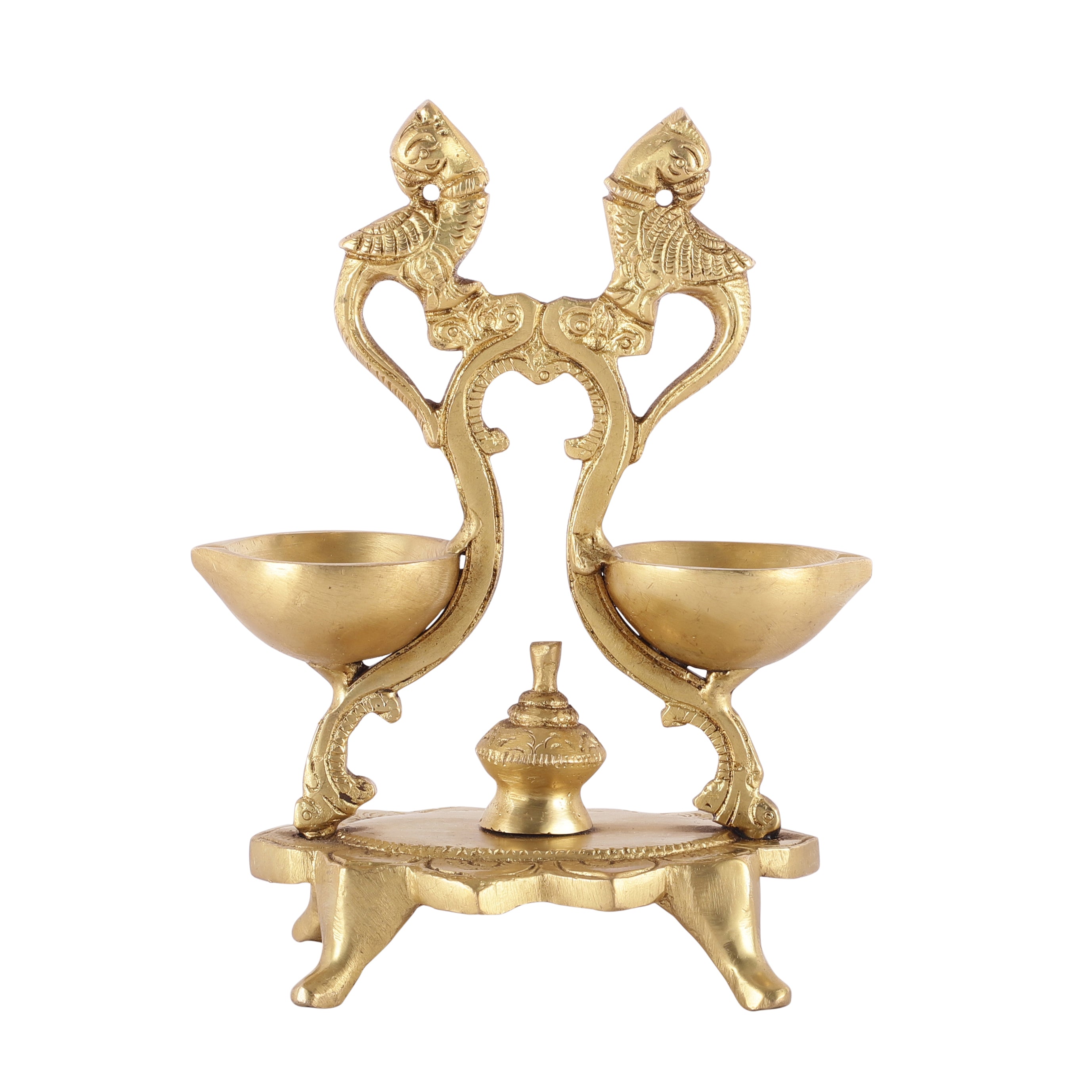 Two Parrot Oil Lamp
