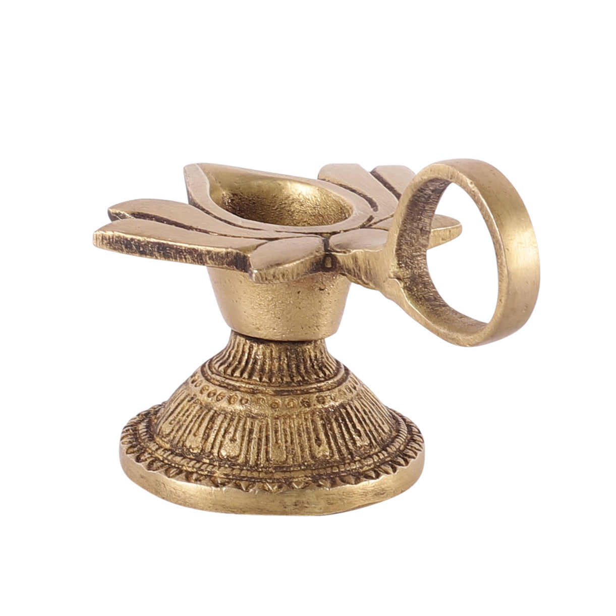 Lotus Handle Oil Lamp