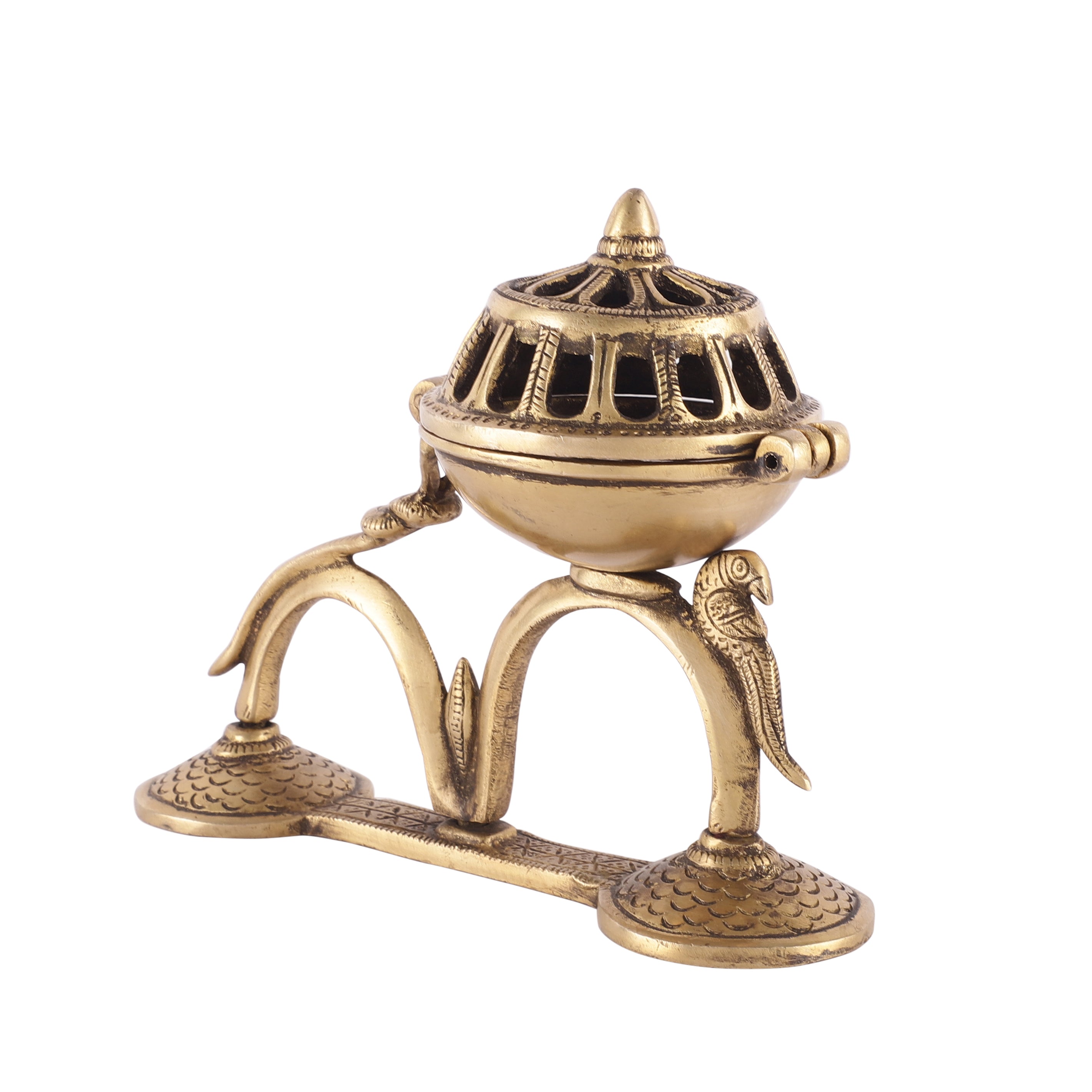 Gold Meshed Dome Incense Holder