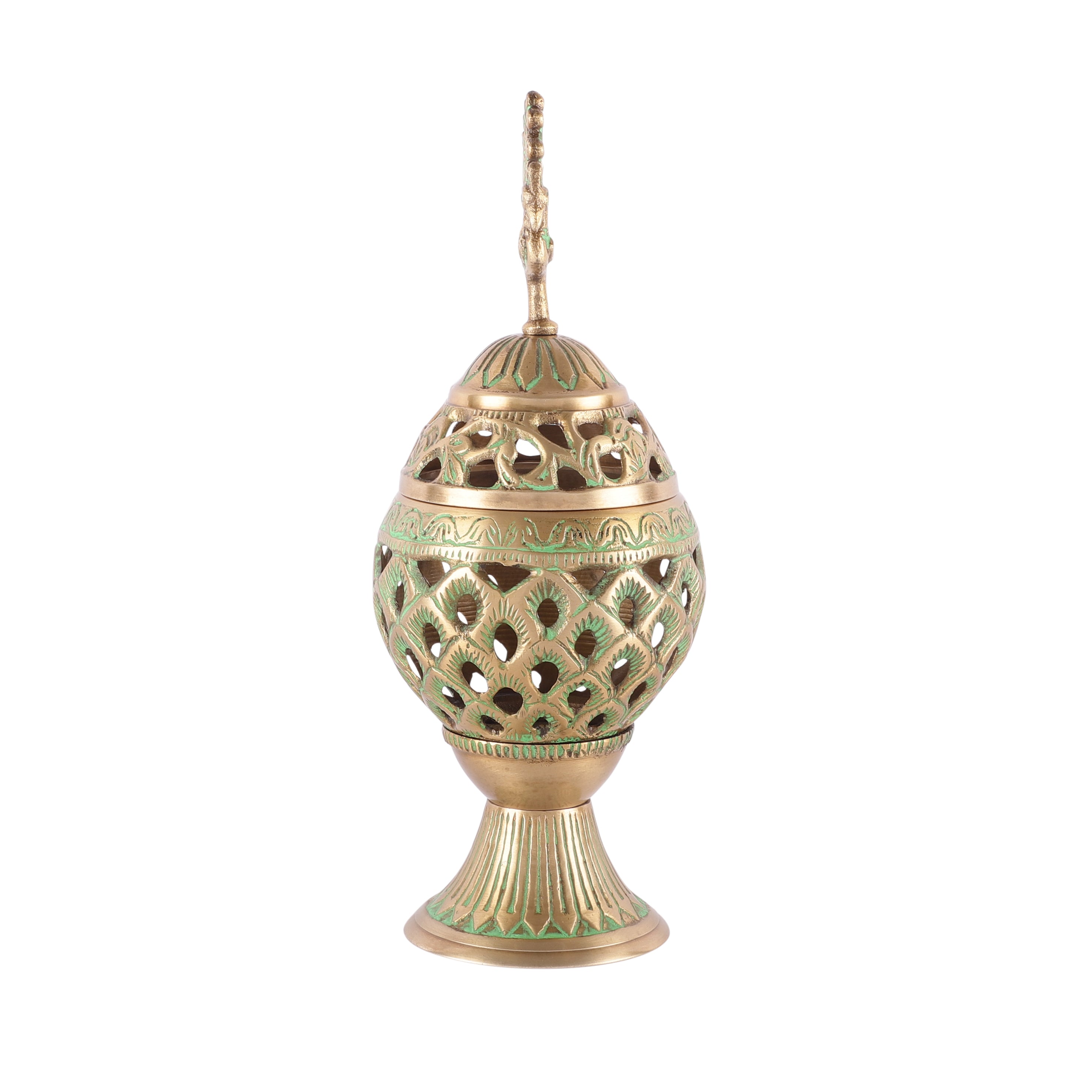 Peacock Dome Incense Holder