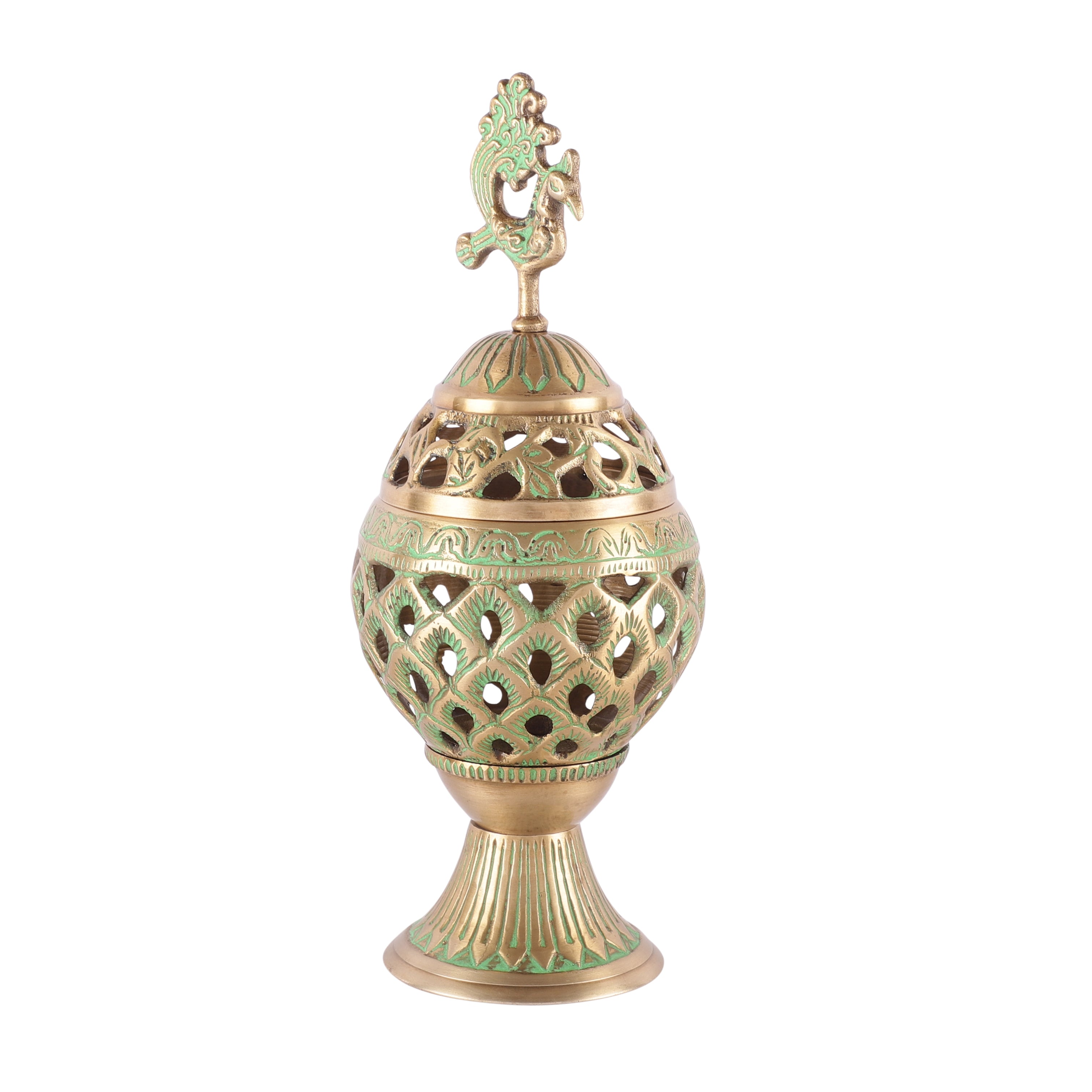 Peacock Dome Incense Holder