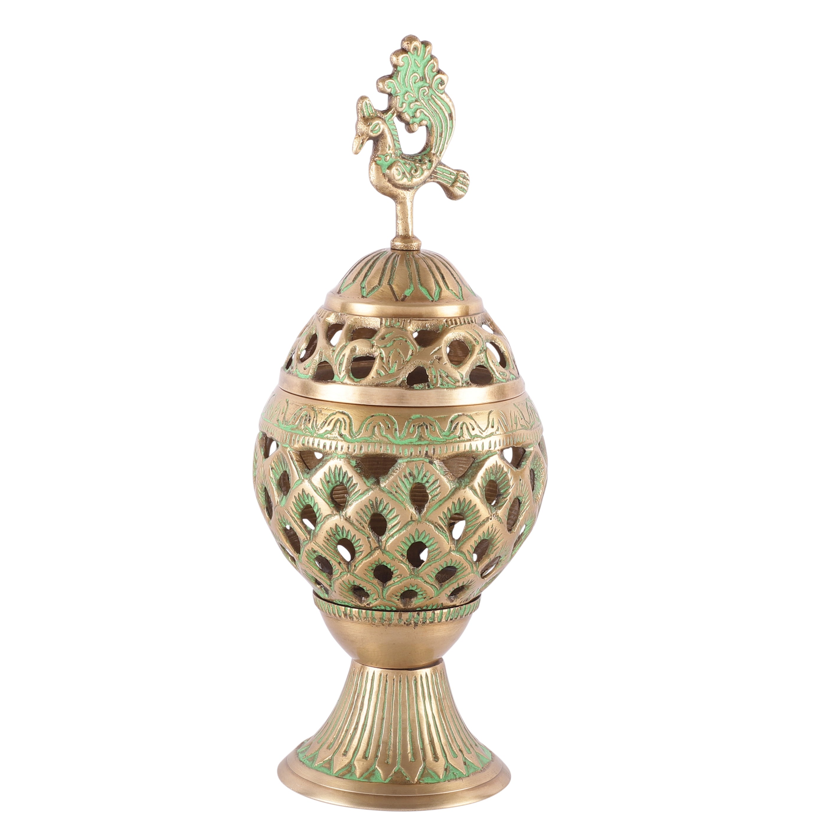 Peacock Dome Incense Holder