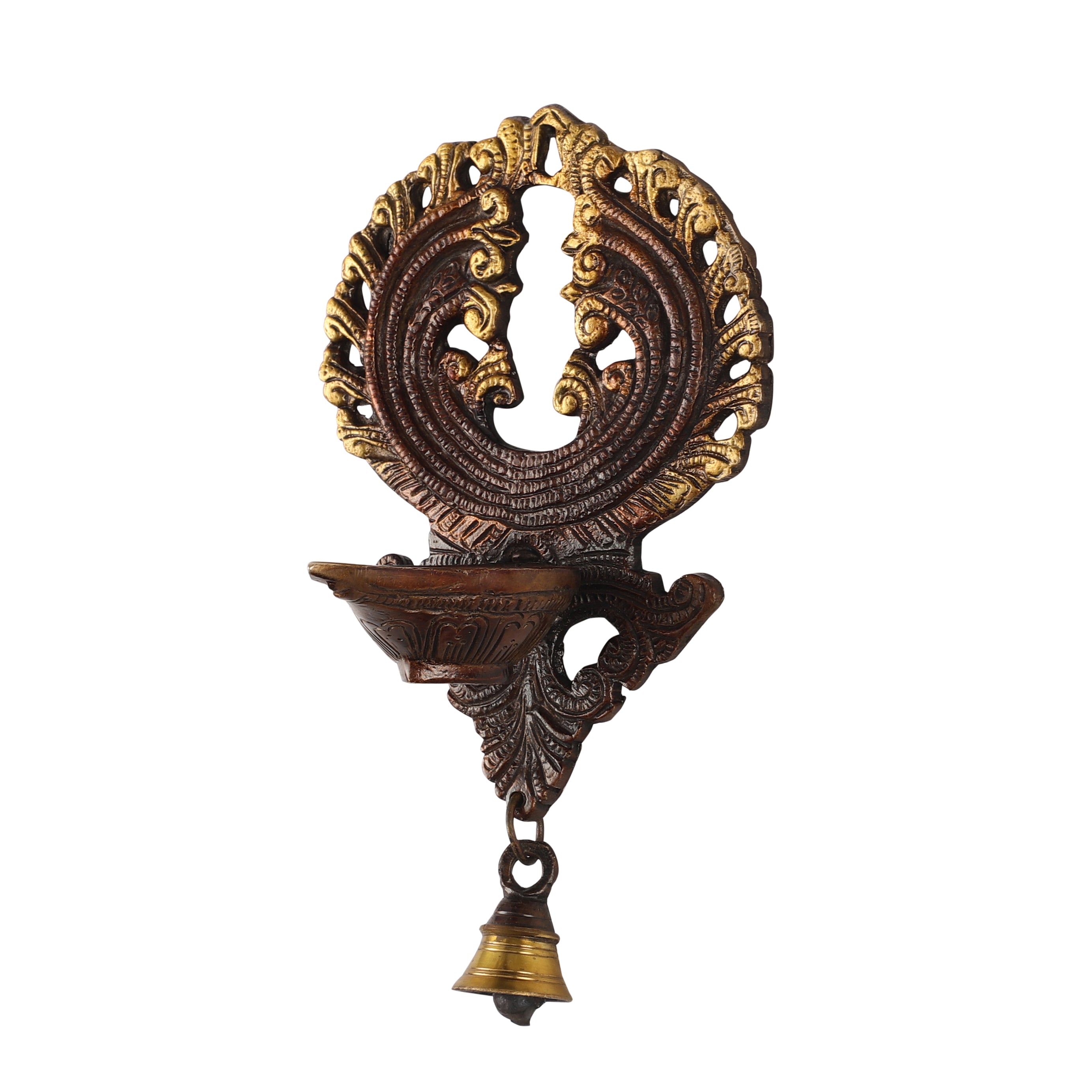 Peacock Wall Hanging Oil Lamp