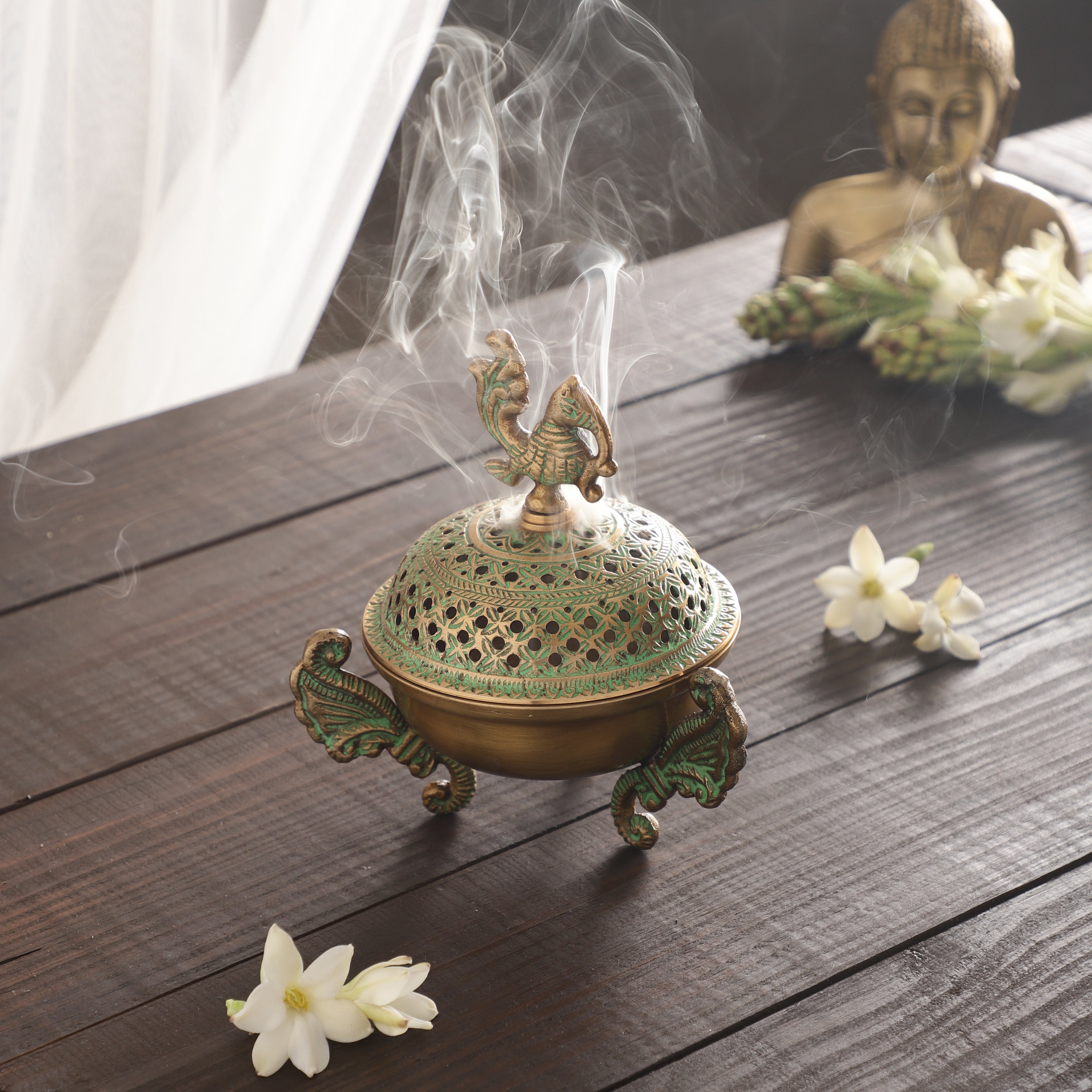 Peacock Mount Incense Holder