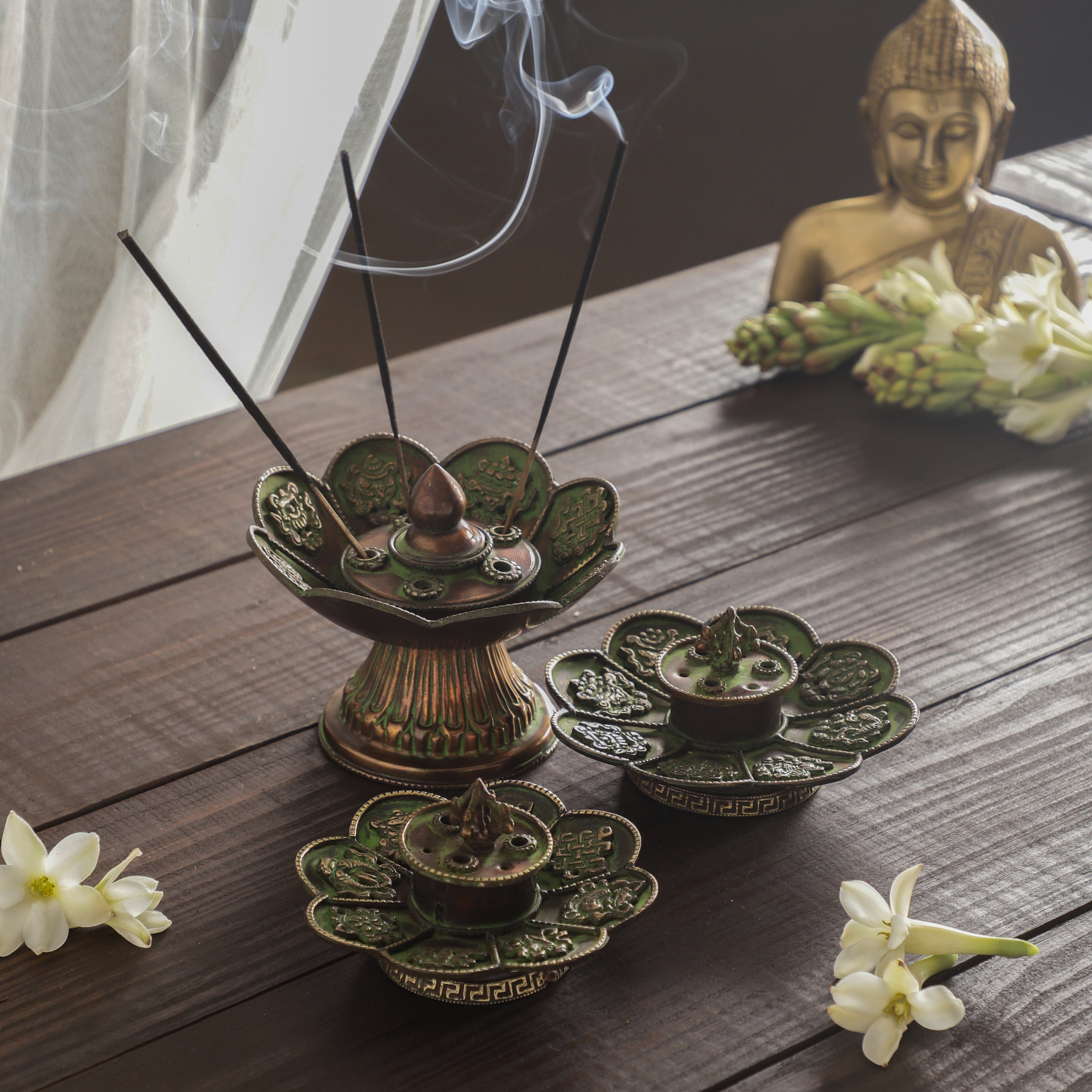 Eight Lucky Signs Incense Holder (Single)