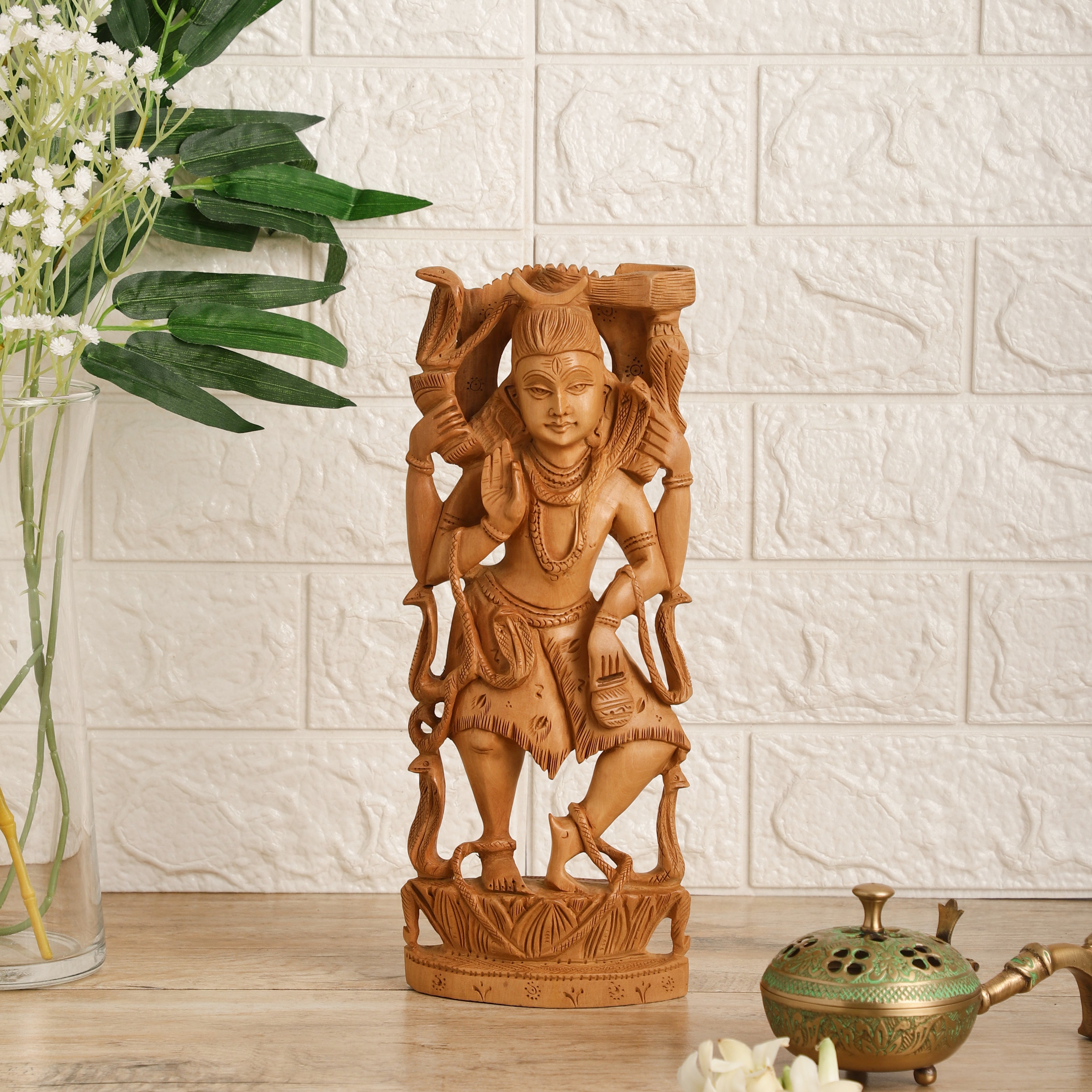 Shiv Wooden Carved Statue