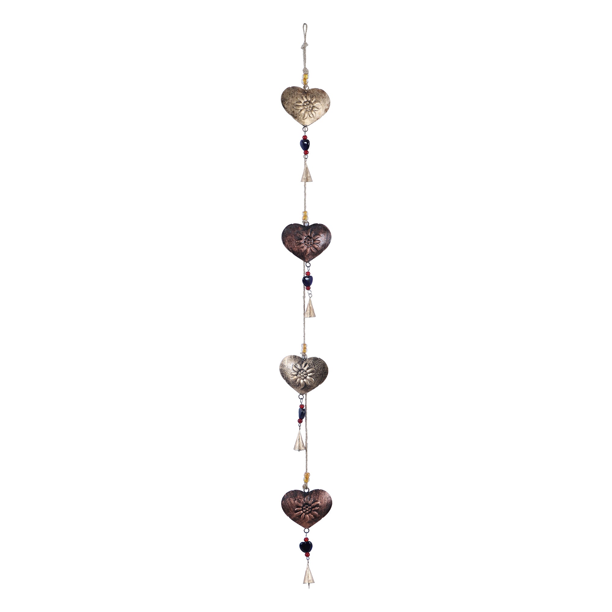 Handcarved Hearts Wind Chime