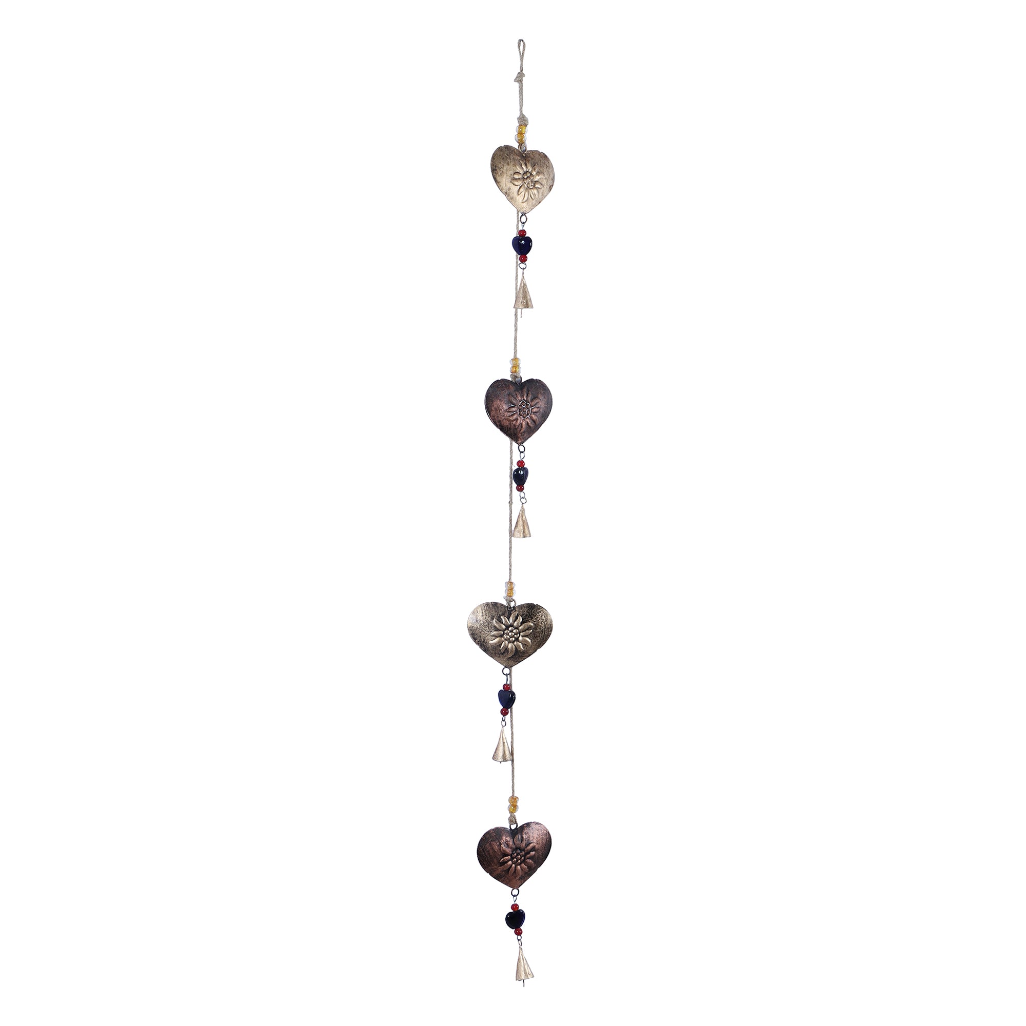 Handcarved Hearts Wind Chime