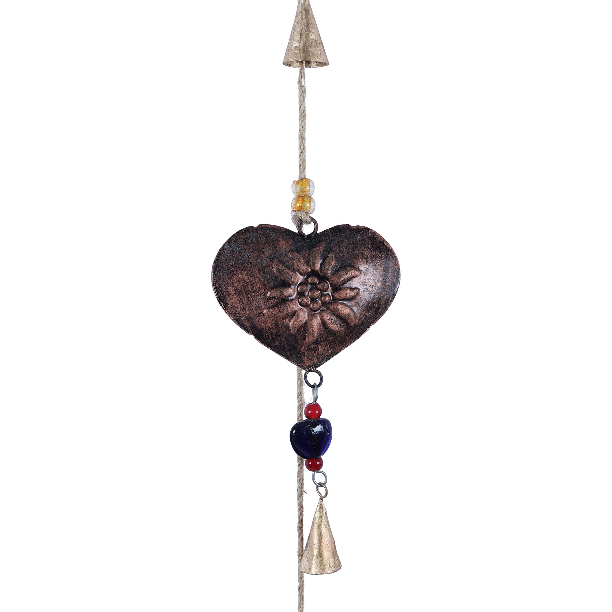 Handcarved Hearts Wind Chime