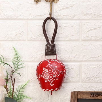 Hand Painted Cow Bell (Red)